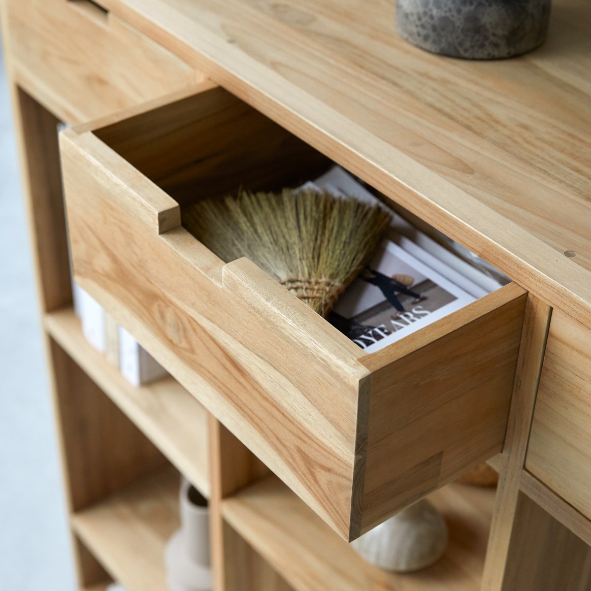 Console en Teck massif, MIHO naturel, TIKAMOON