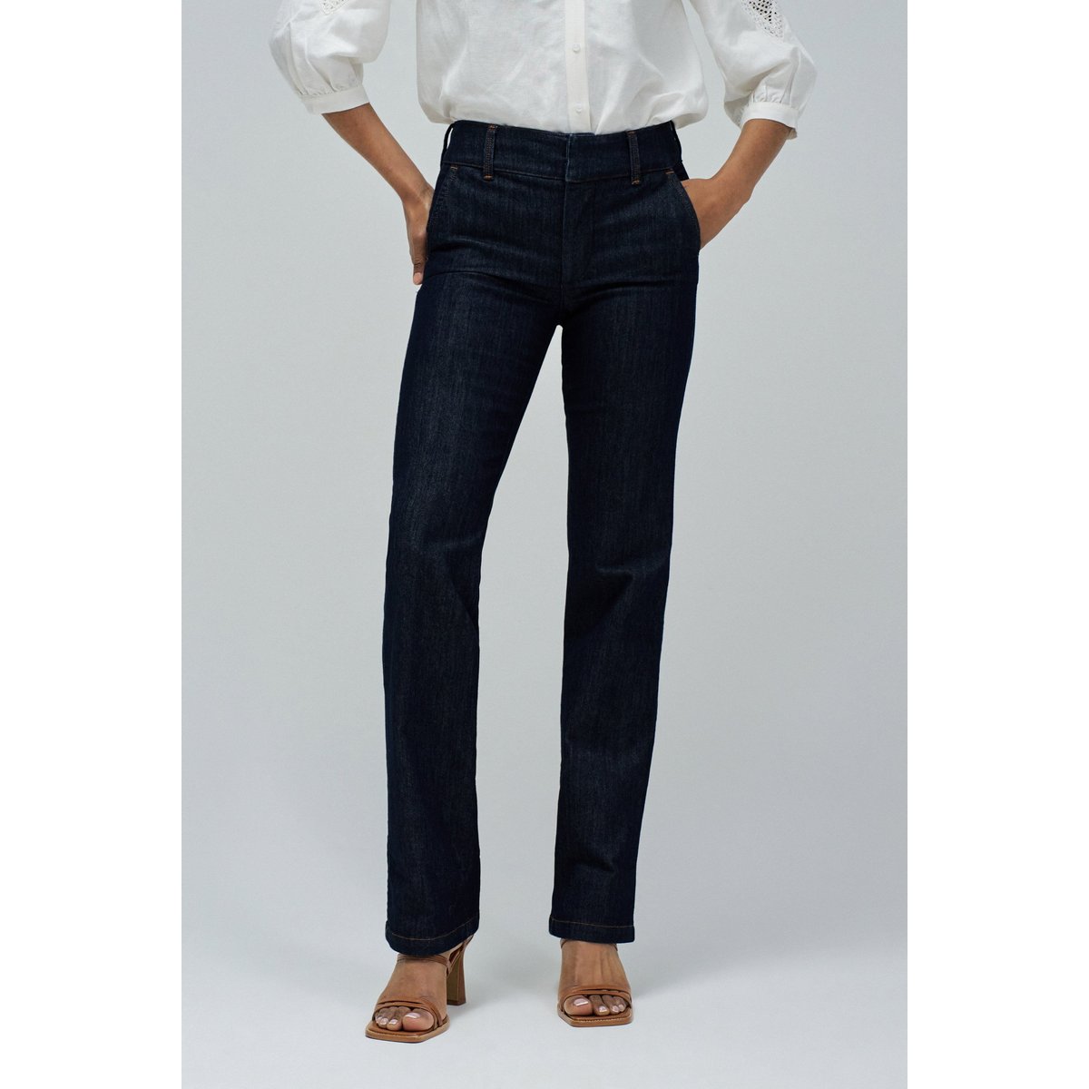 SECRET CHINO PUSH IN DROIT bleu denim, SALSA JEANS