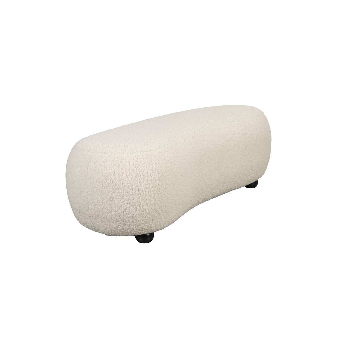 Repose-pied et Pouf en tissu, NOXX blanc, BOITE A DESIGN