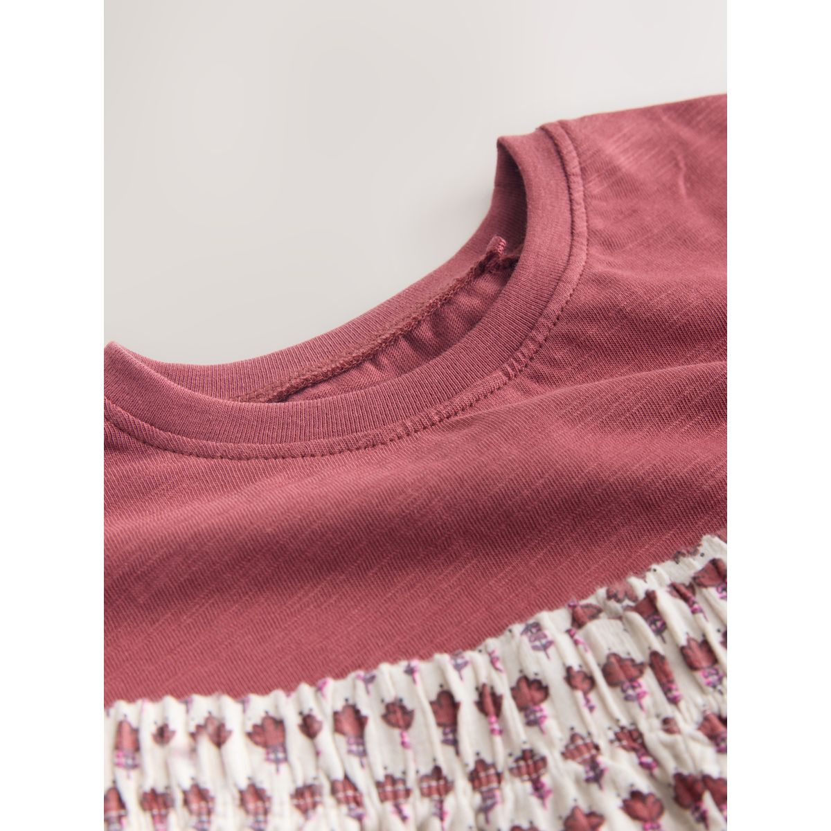 Ensemble haut et pantalon large fleur rouge/brune, NEXT