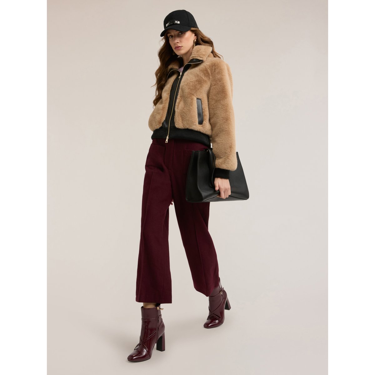 Veste effet peluche beige, MOTIVI
