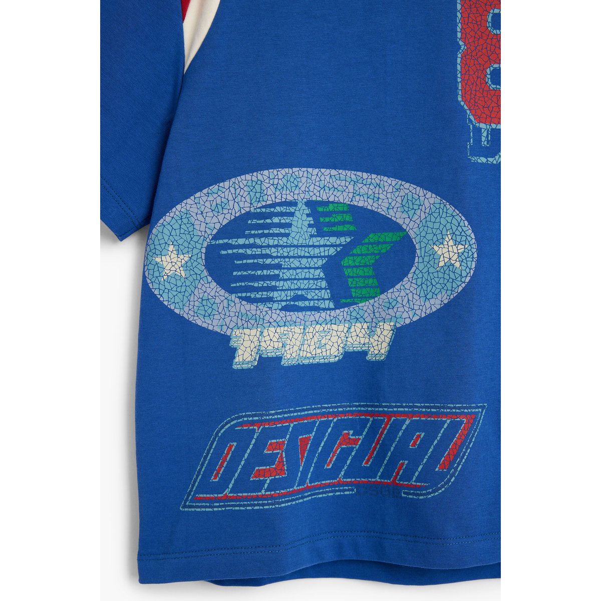 T-shirt imprimé en coton rouge, DESIGUAL