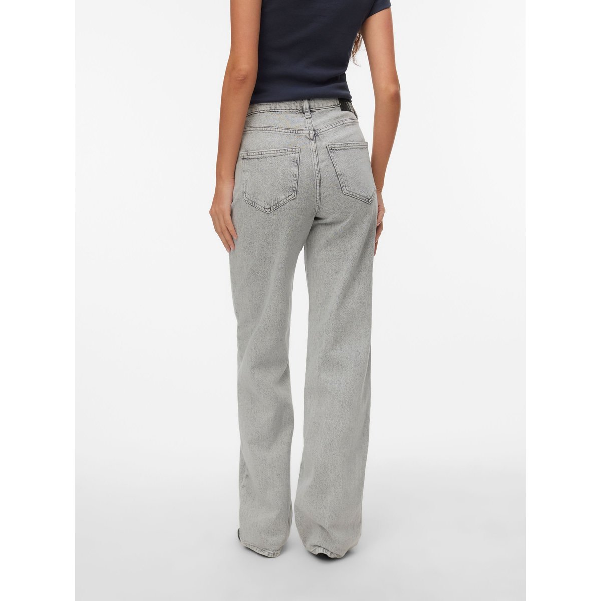 Jean À Coupe Large light grey denim, VERO MODA