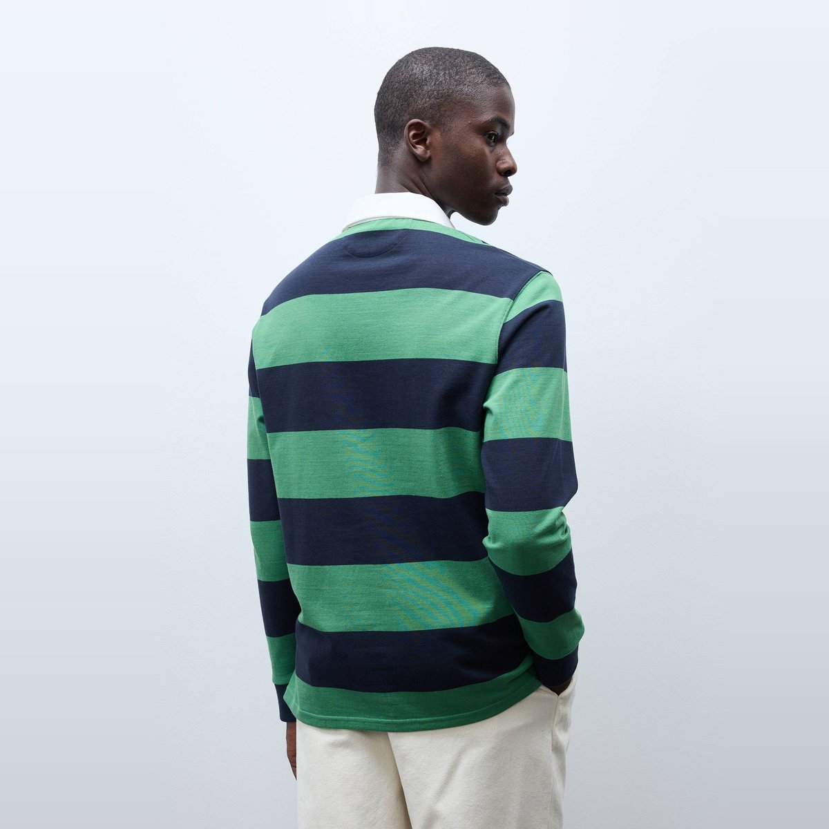 Polo manches longues rayé en coton interlock BIO GOTS spring, MONOPRIX