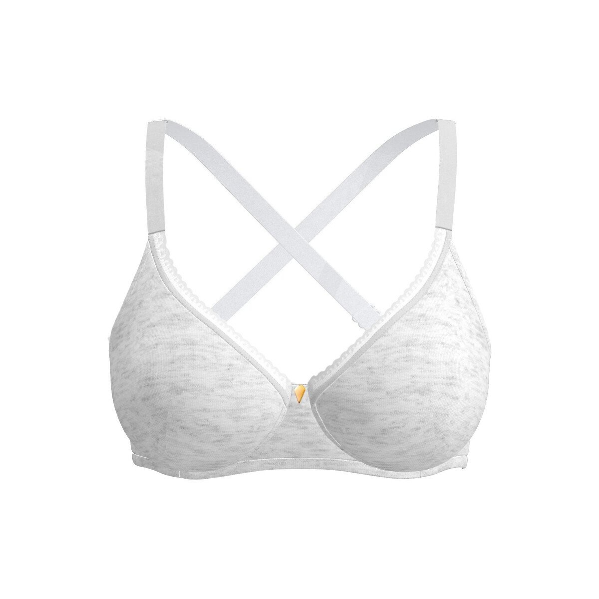 Reggiseno sagomato con ferretto ROMIE grigio chiné , SANS COMPLEXE