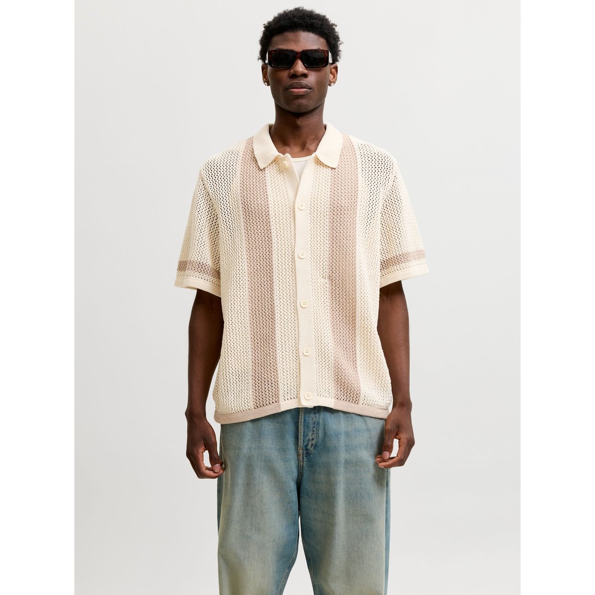 Chemise En Maille blanche - sea salt, JACK & JONES