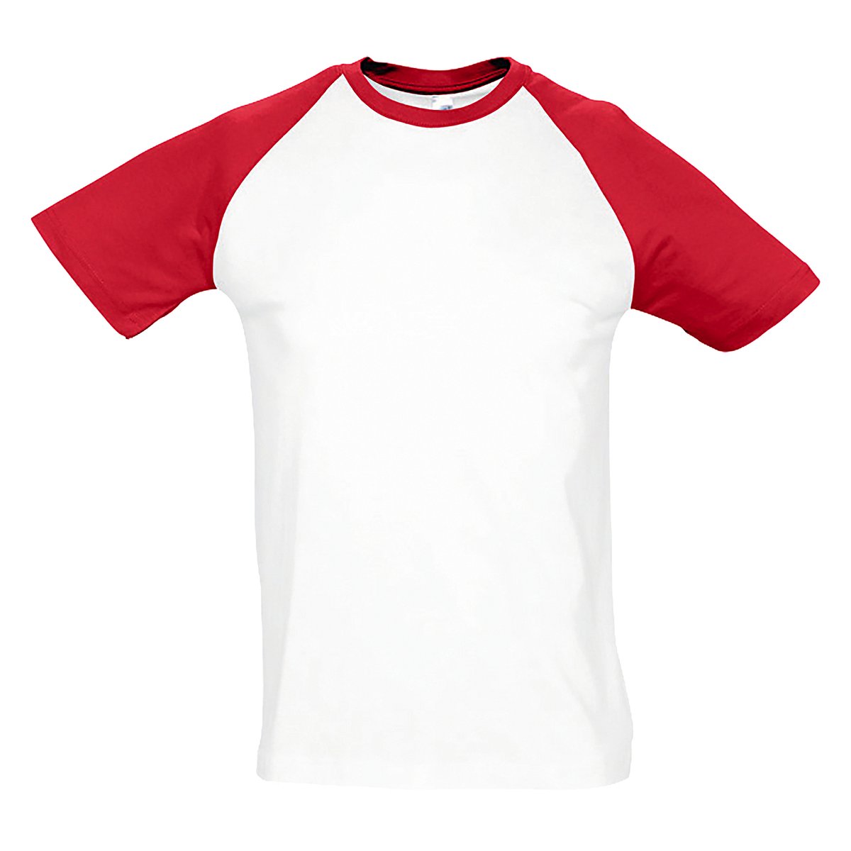 T-shirt Manches Courtes Funky blanc / bleu marine, SOLS