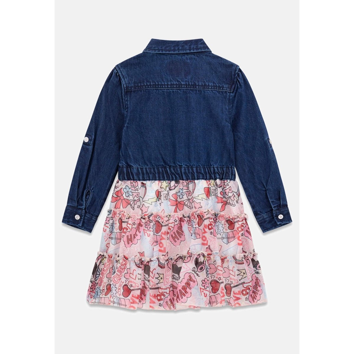 Denim Imprimé Dress bleu, GUESS KIDS