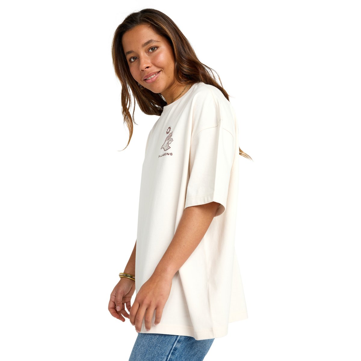 T shirt manches courtes THE GREAT WAVES blanc white, BILLABONG