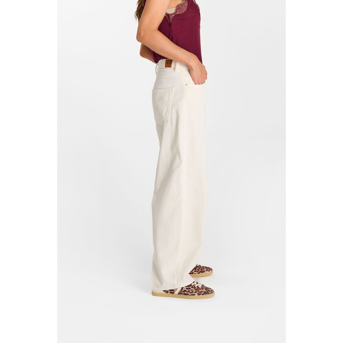 Pantalon loose, large RINAVELV ivory, LE TEMPS DES CERISES