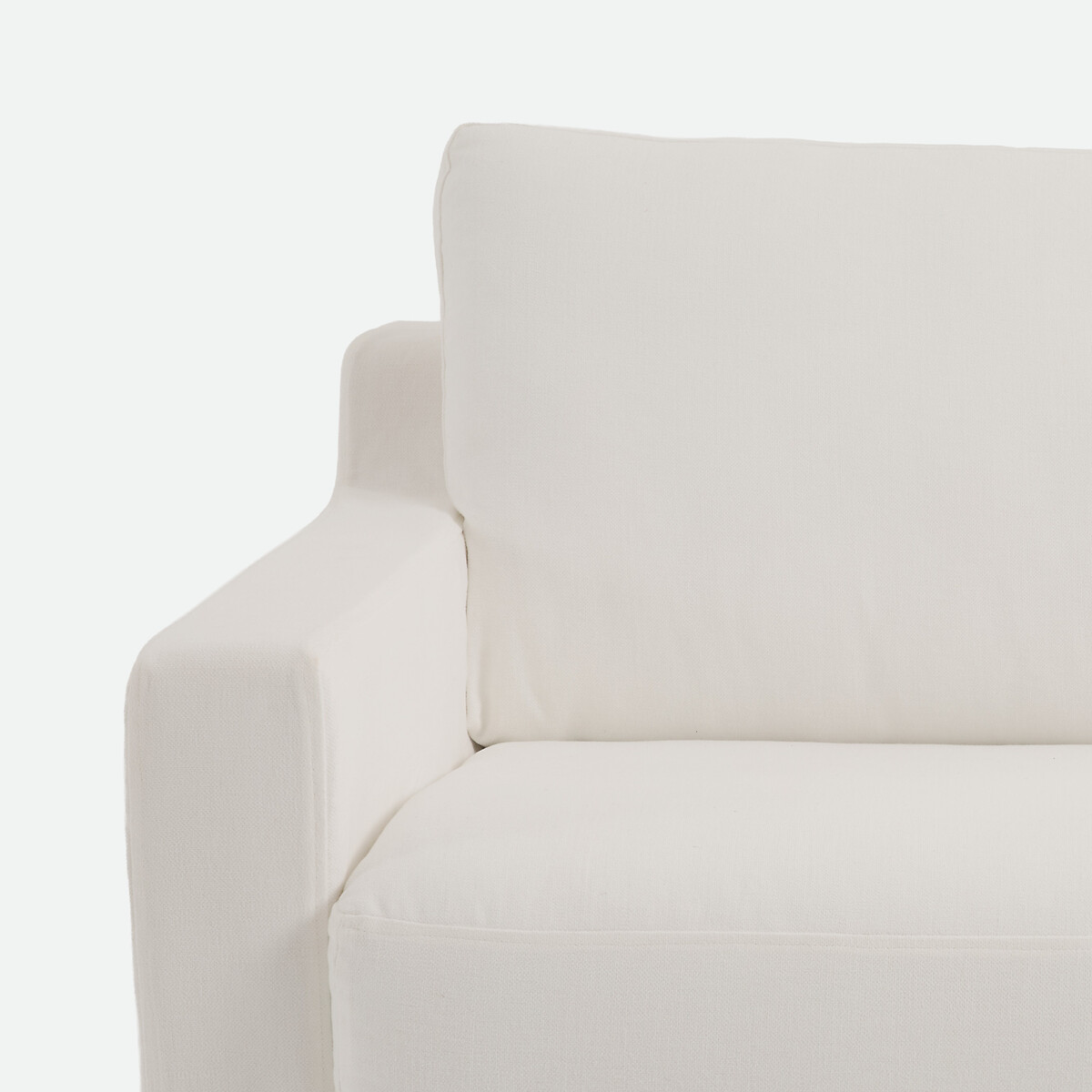 Canapé convertible déhoussable, 2, 3 ou 4 places, en coton et lin, LINETTO ecru, LA REDOUTE INTERIEURS
