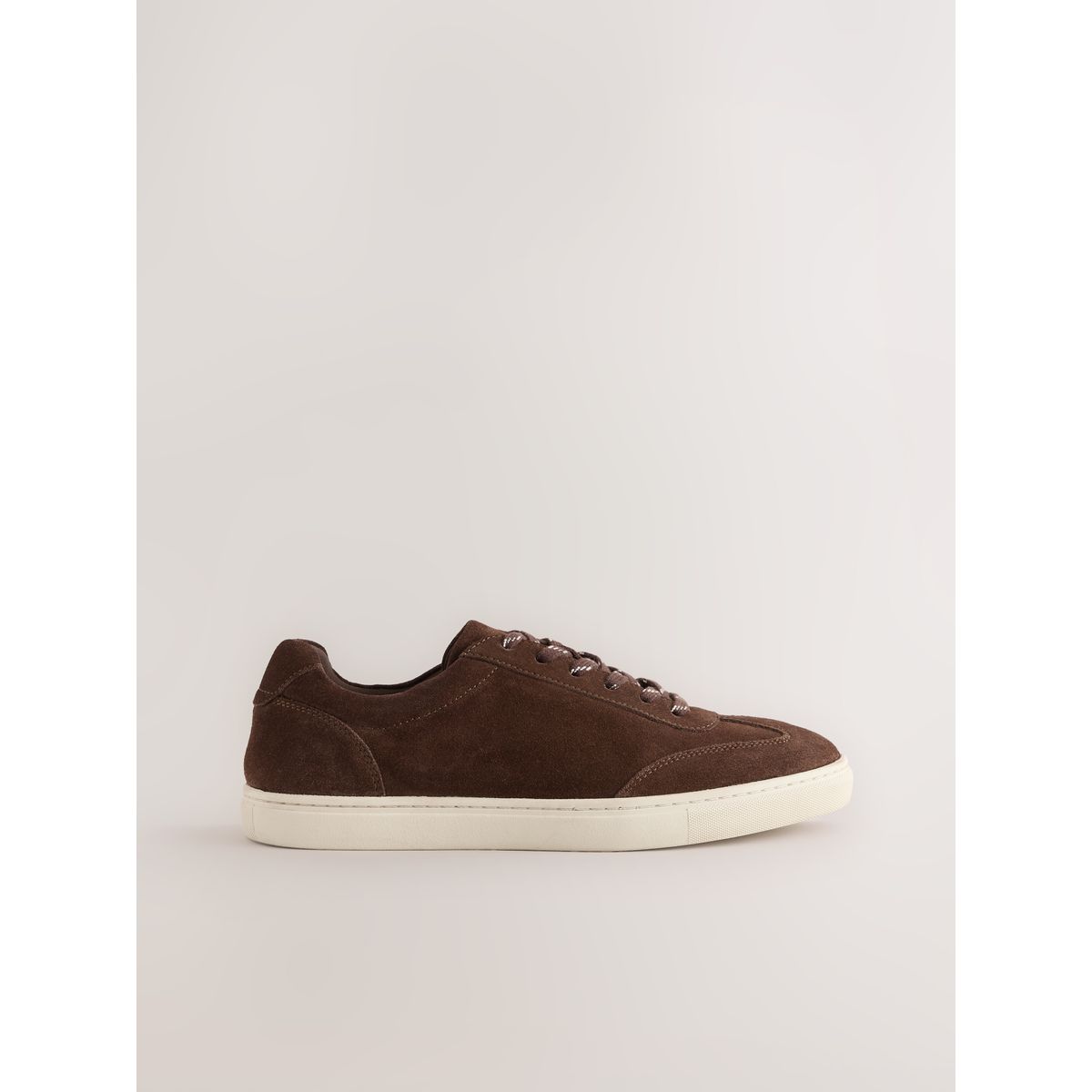 Baskets habillées en daim marron, NEXT