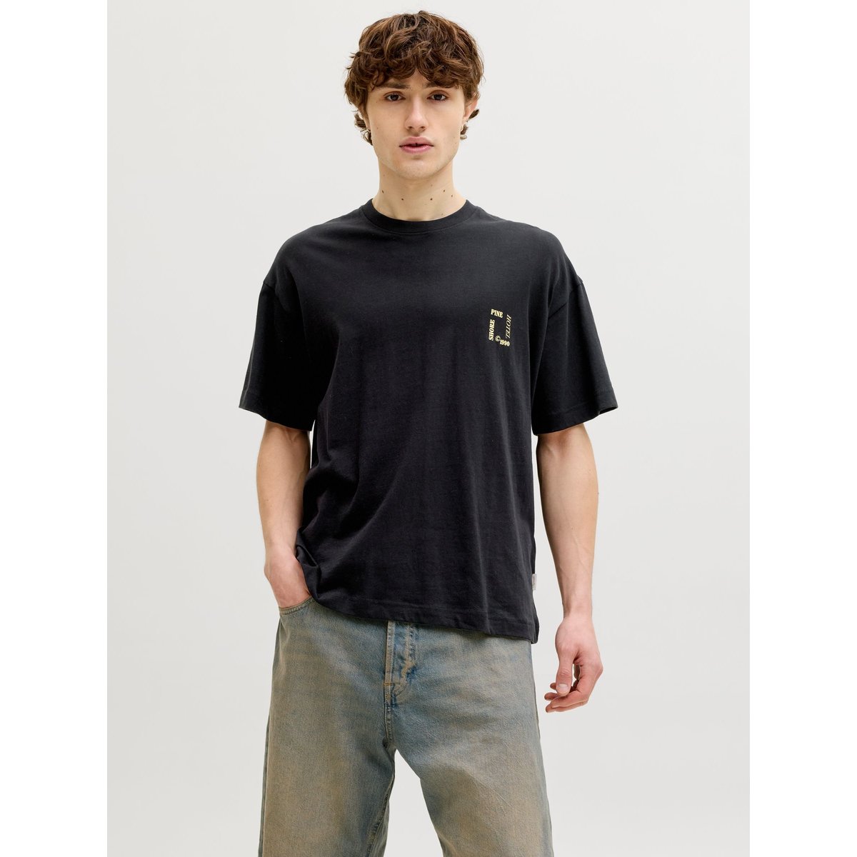 T-Shirt noire - black, JACK & JONES