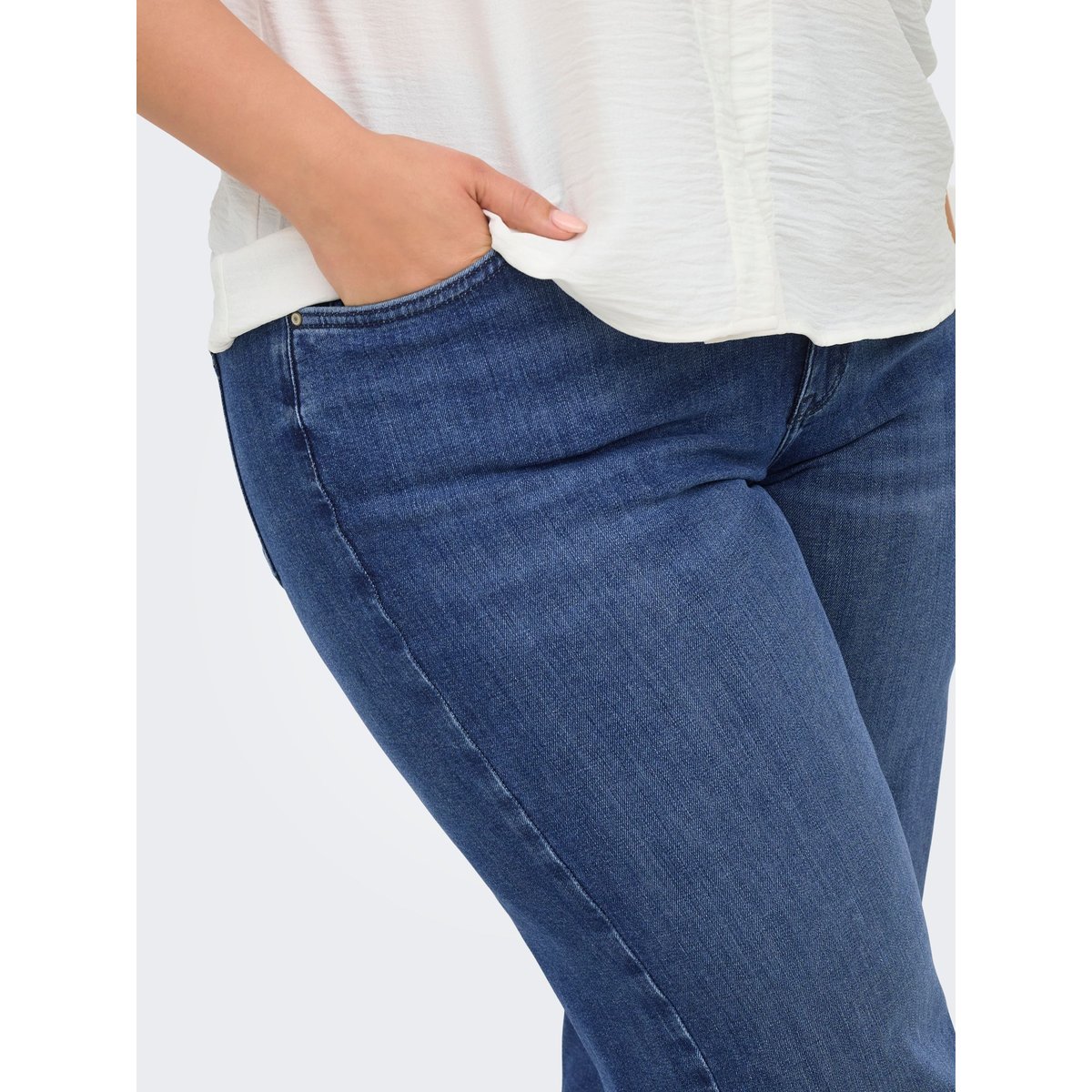 Jean À Jambe Large medium blue denim, ONLY CARMAKOMA