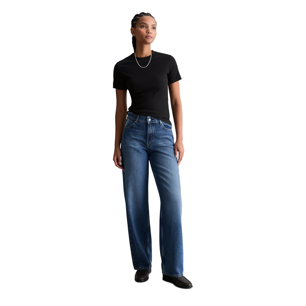 Jeans modèle Tomma large en mélange de lyocell sans stretch bleu moyen, MARC O’POLO DENIM