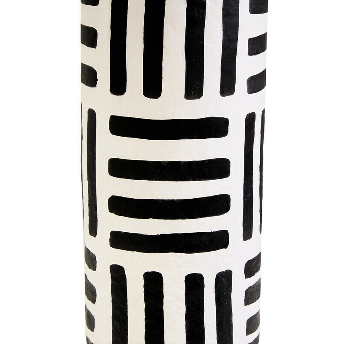 50cm Conway Graphic Stripe Papier Mache Style Table Lamp black/white, FIFTY FIVE SOUTH