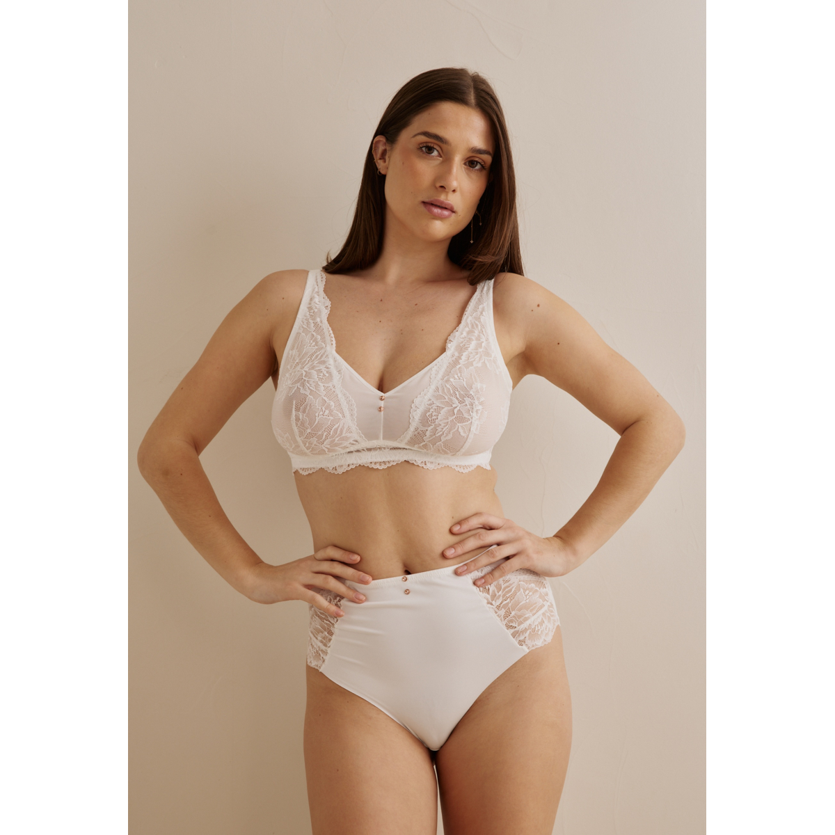 Soutien-gorge souple emboîtant DANIA blanc, VARIANCE