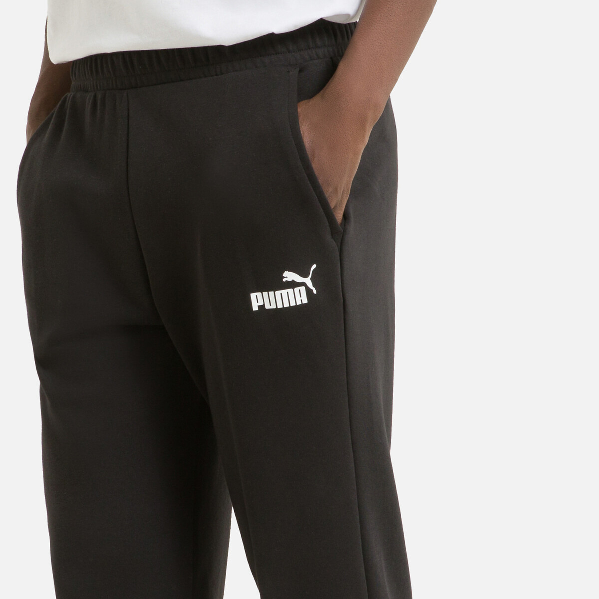 Pantalon de sport petit logo essentiel noir, PUMA