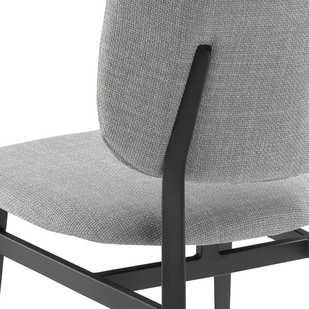 Chaise en tissu gris clair gris clair | noir, ANGEL CERDA