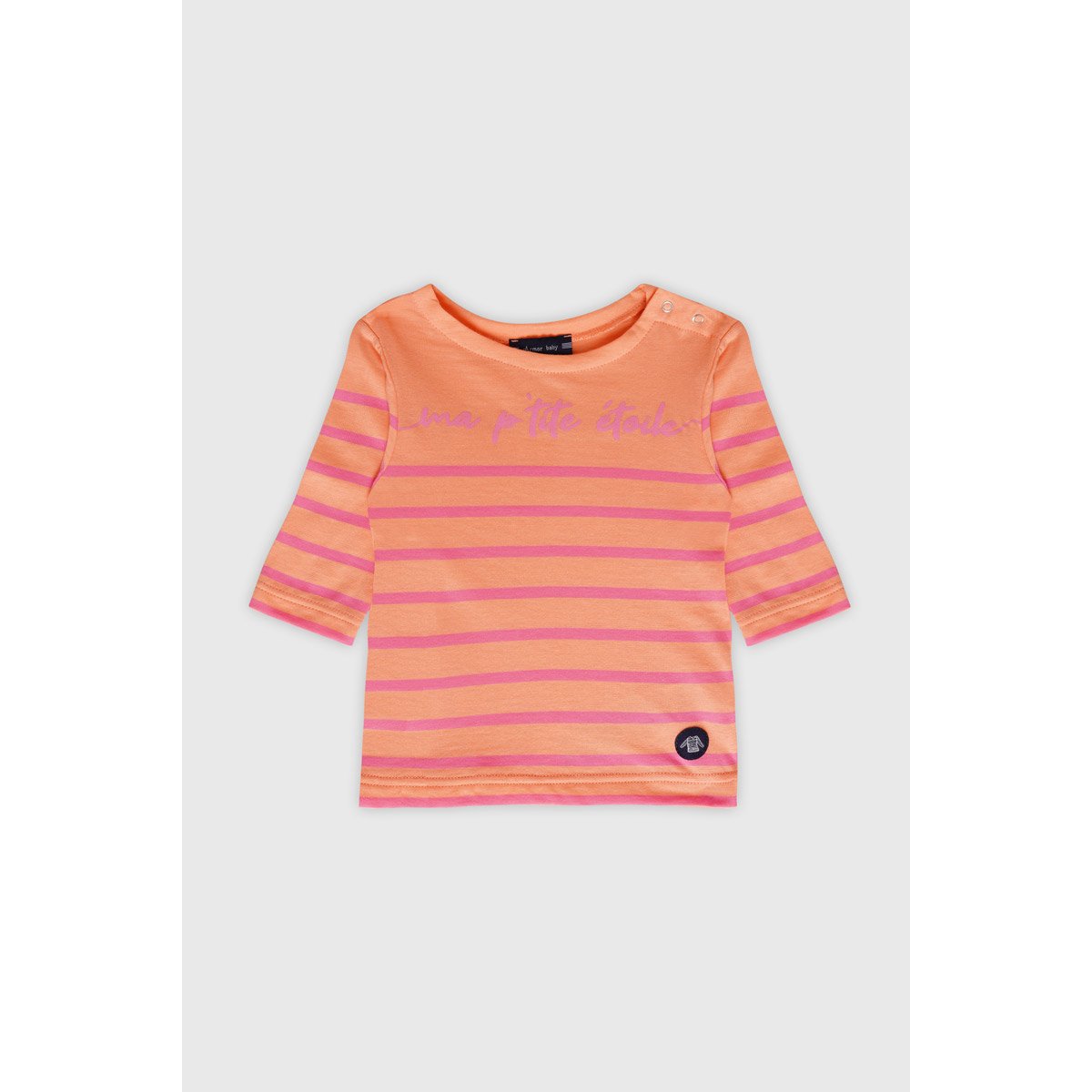 Marinière en coton léger BABY desert flower/pétunia, ARMOR-LUX