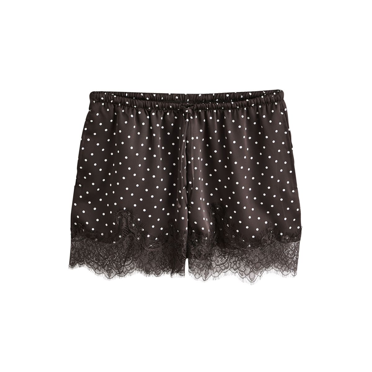 Ensemble pyjama short à détails dentelle tache brun chocolat, NEXT