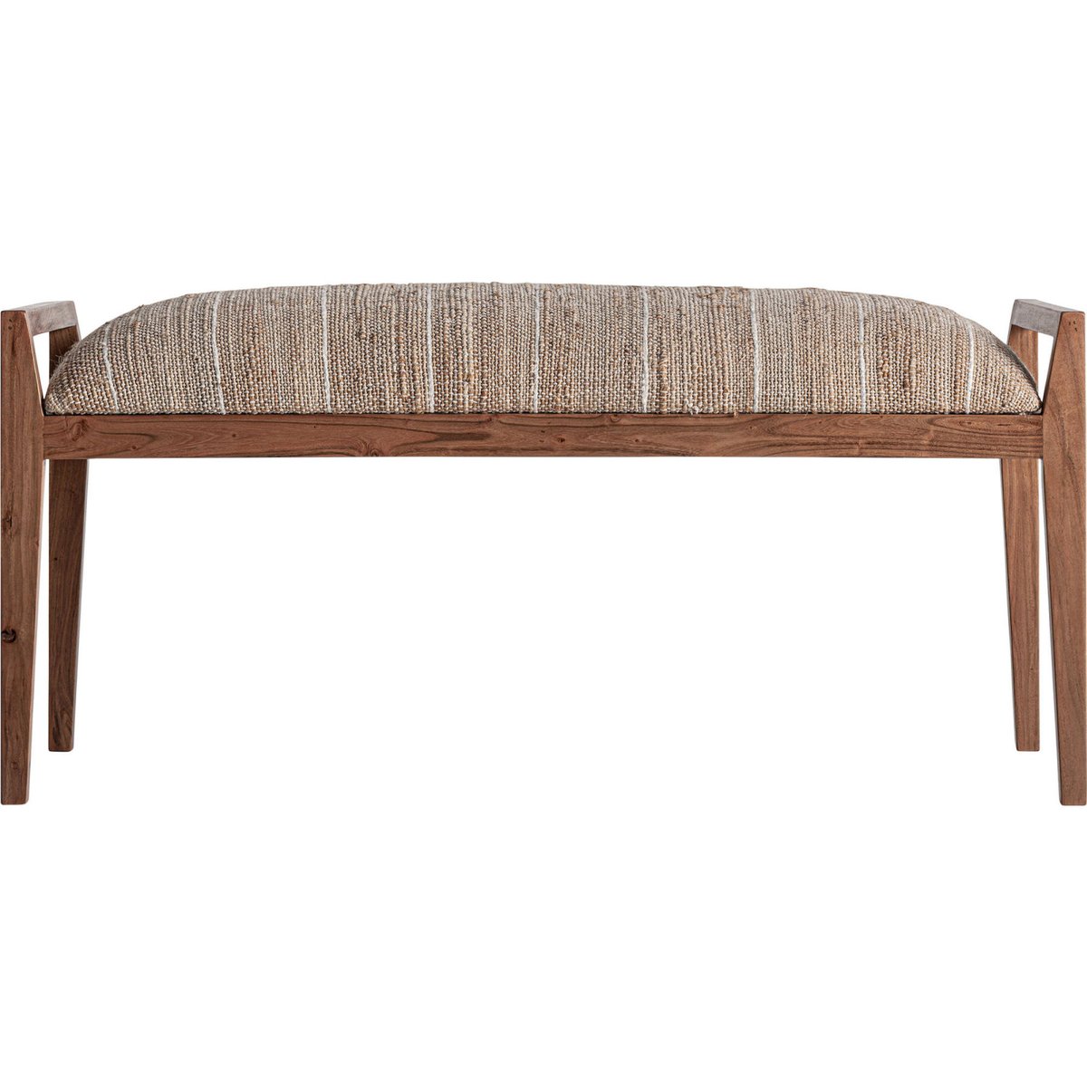 Banc contemporain en bois de manguier marron et beige, RECOLLECTION