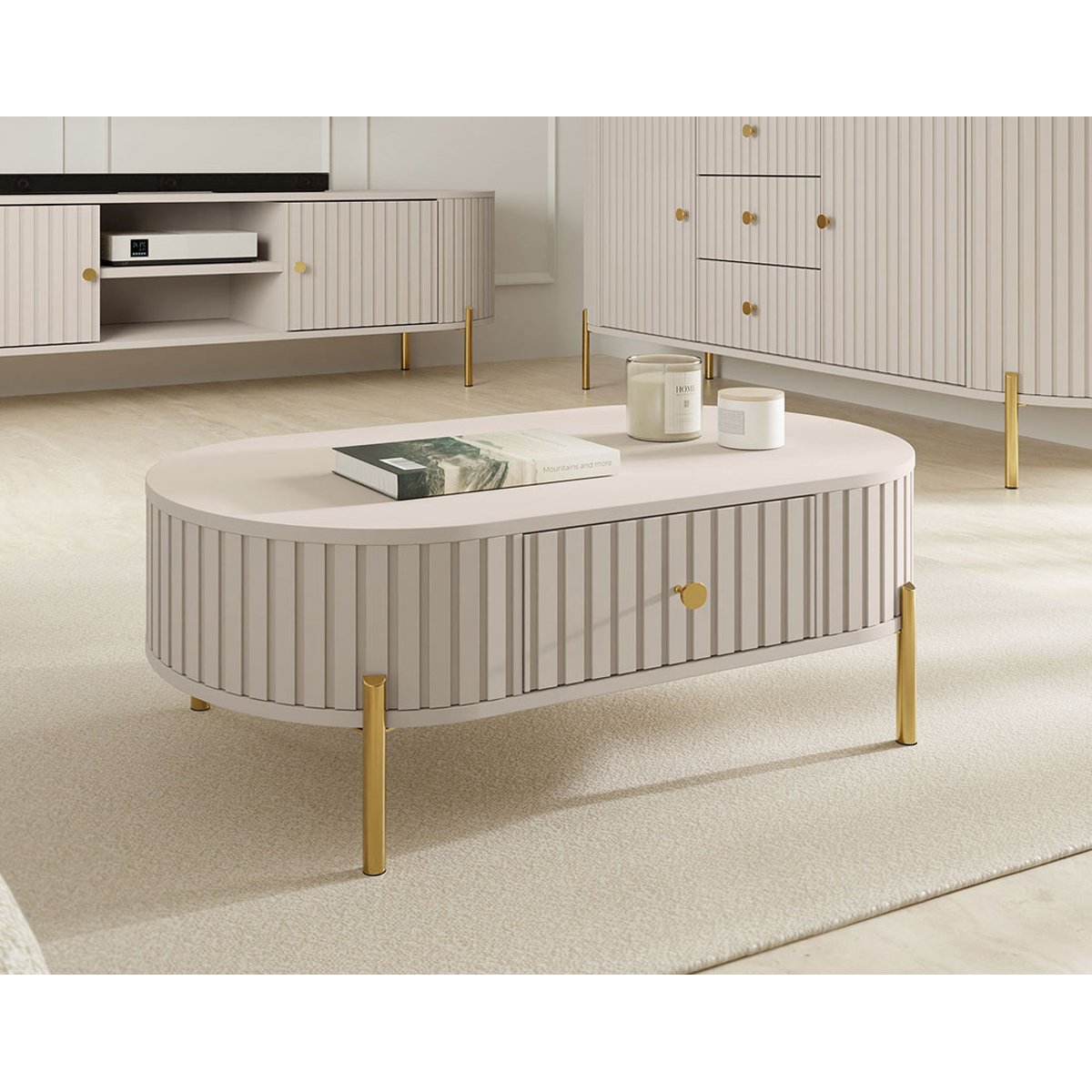 Table basse - JAIME beige, BEST MOBILIER