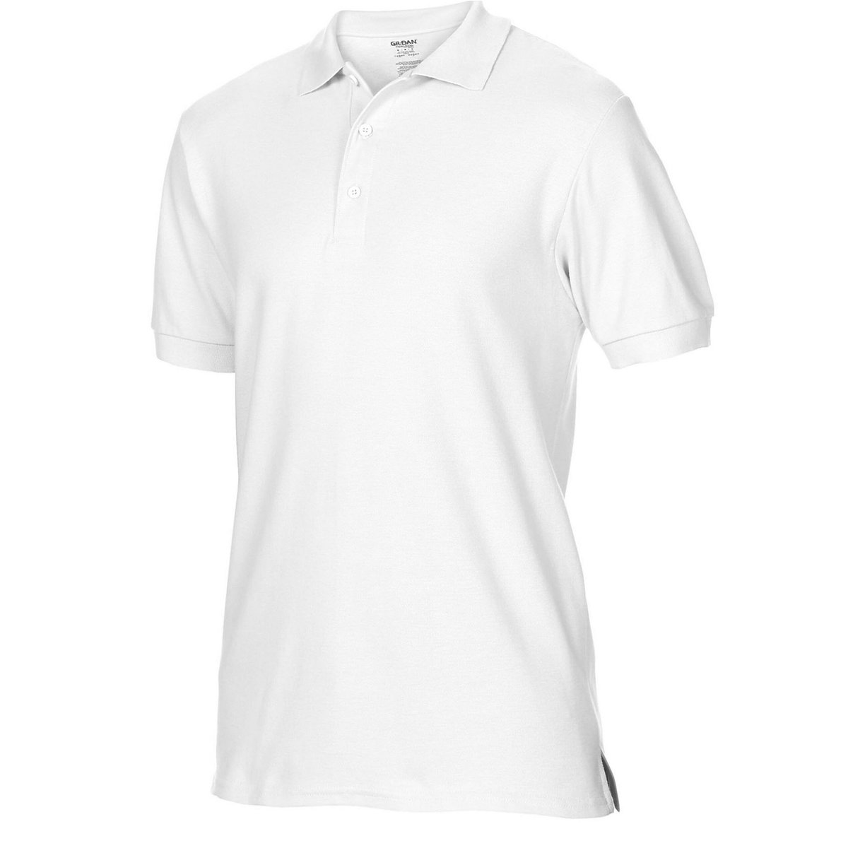 Polo uni manches courtes PREMIUM blanc, GILDAN