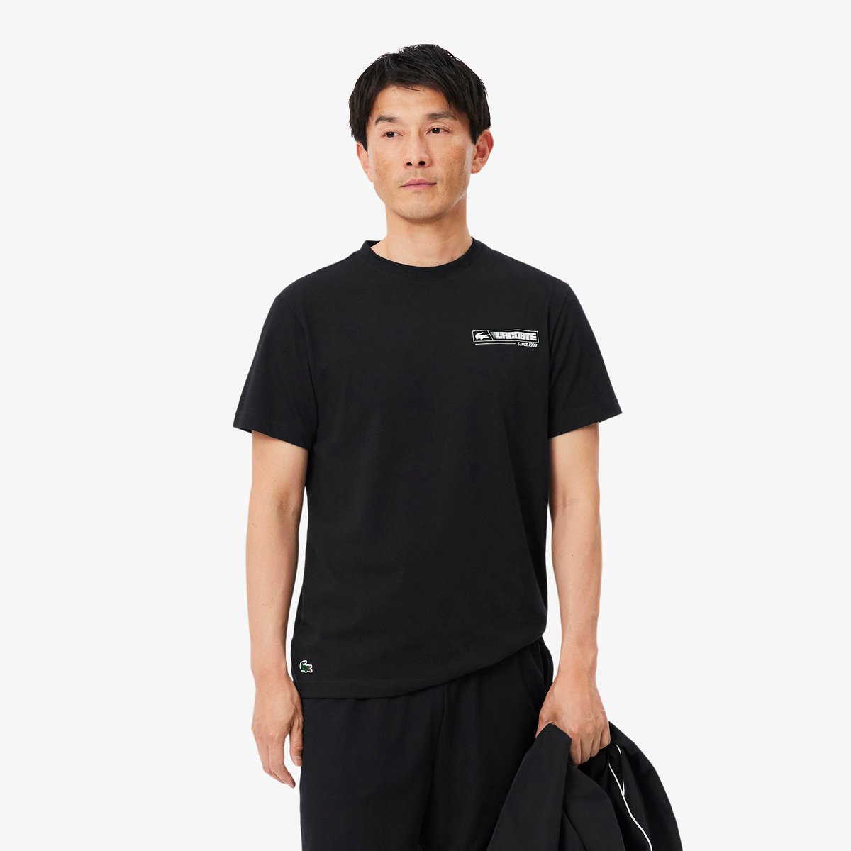 T-shirt Sport Ultra Dry imprimé noir-258, LACOSTE