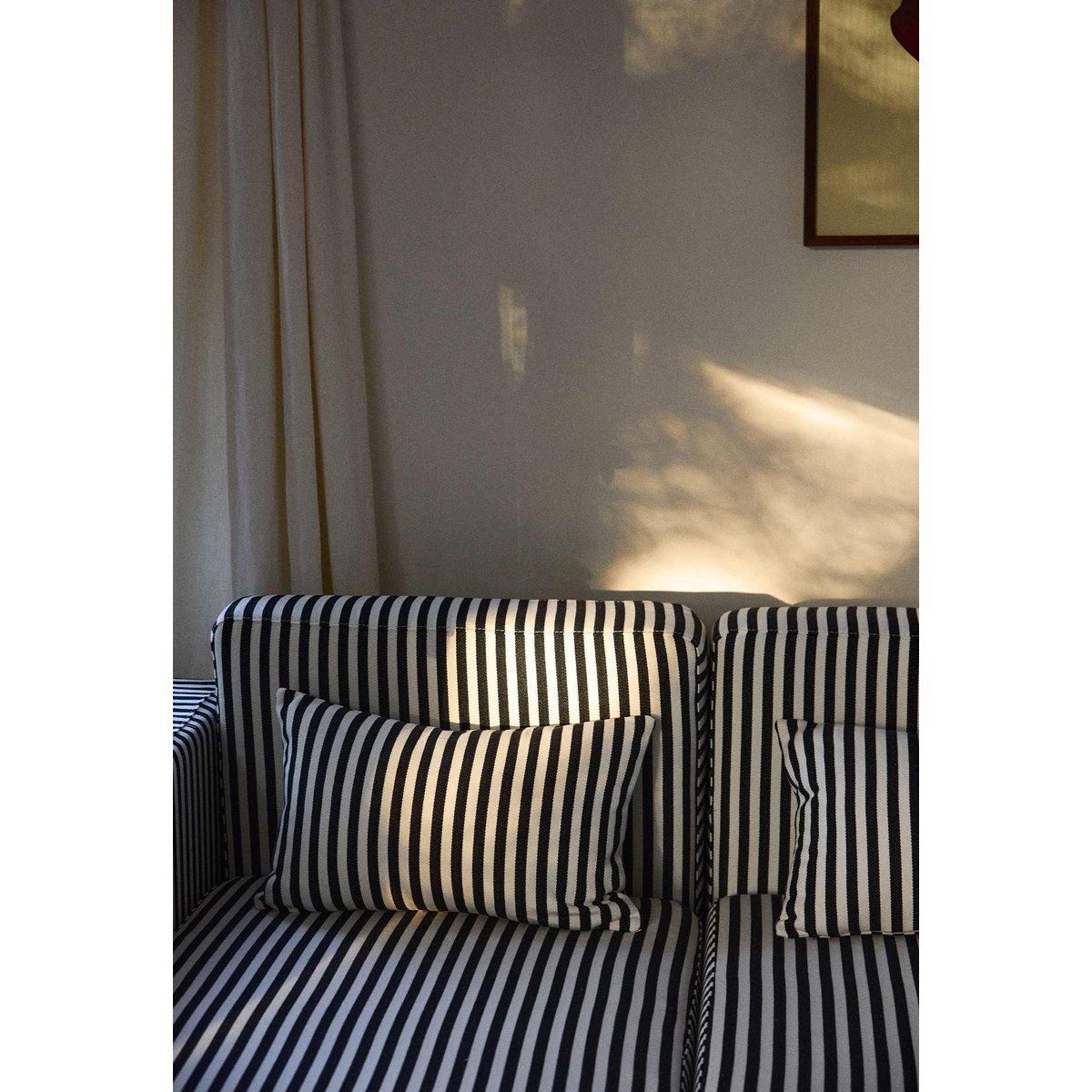 Housse de coussin Taormina en coton noir, GABRIELLE PARIS