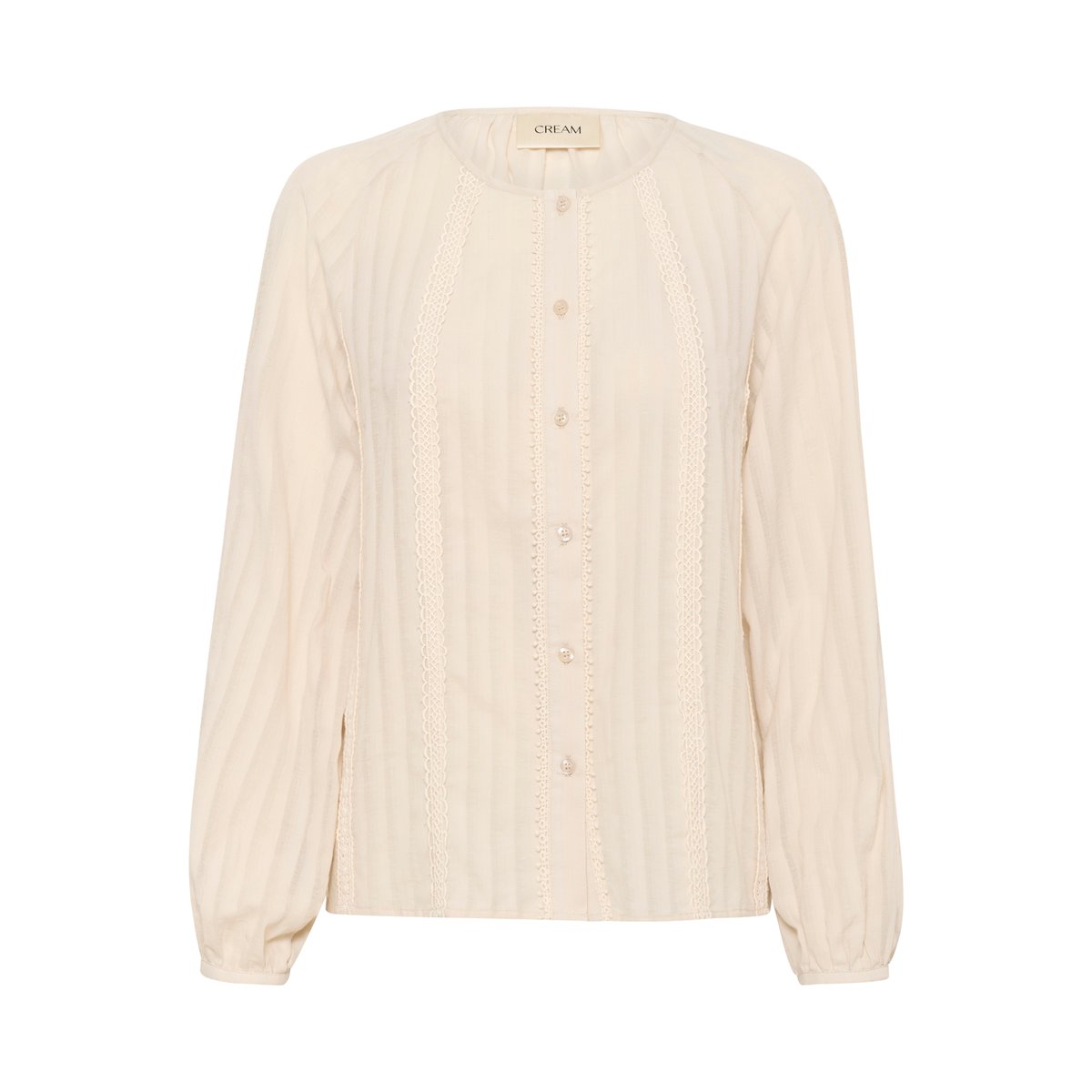 Chemise à manches longues beige ancient scroll, CREAM