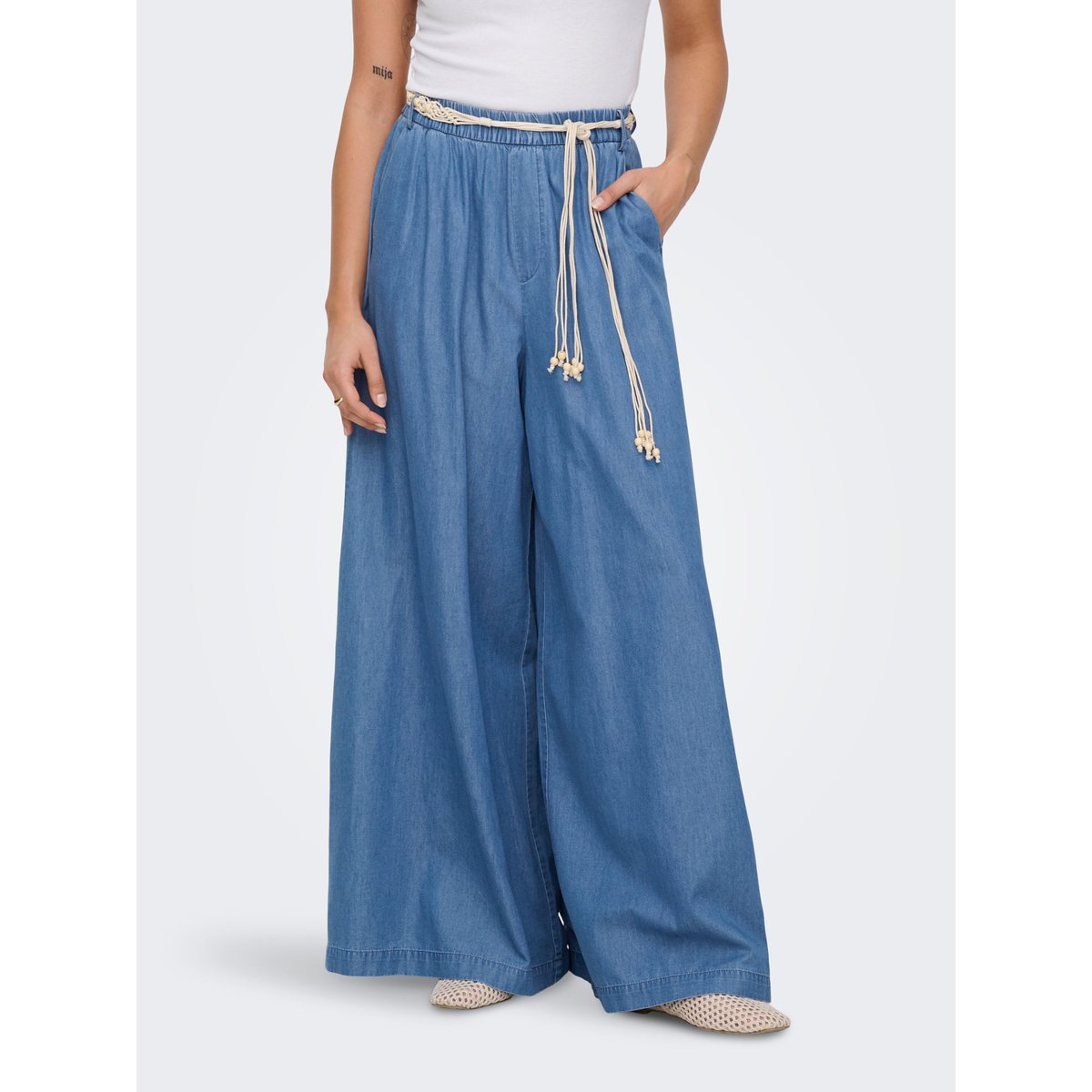 Jean À Jambe Large medium blue denim, ONLY