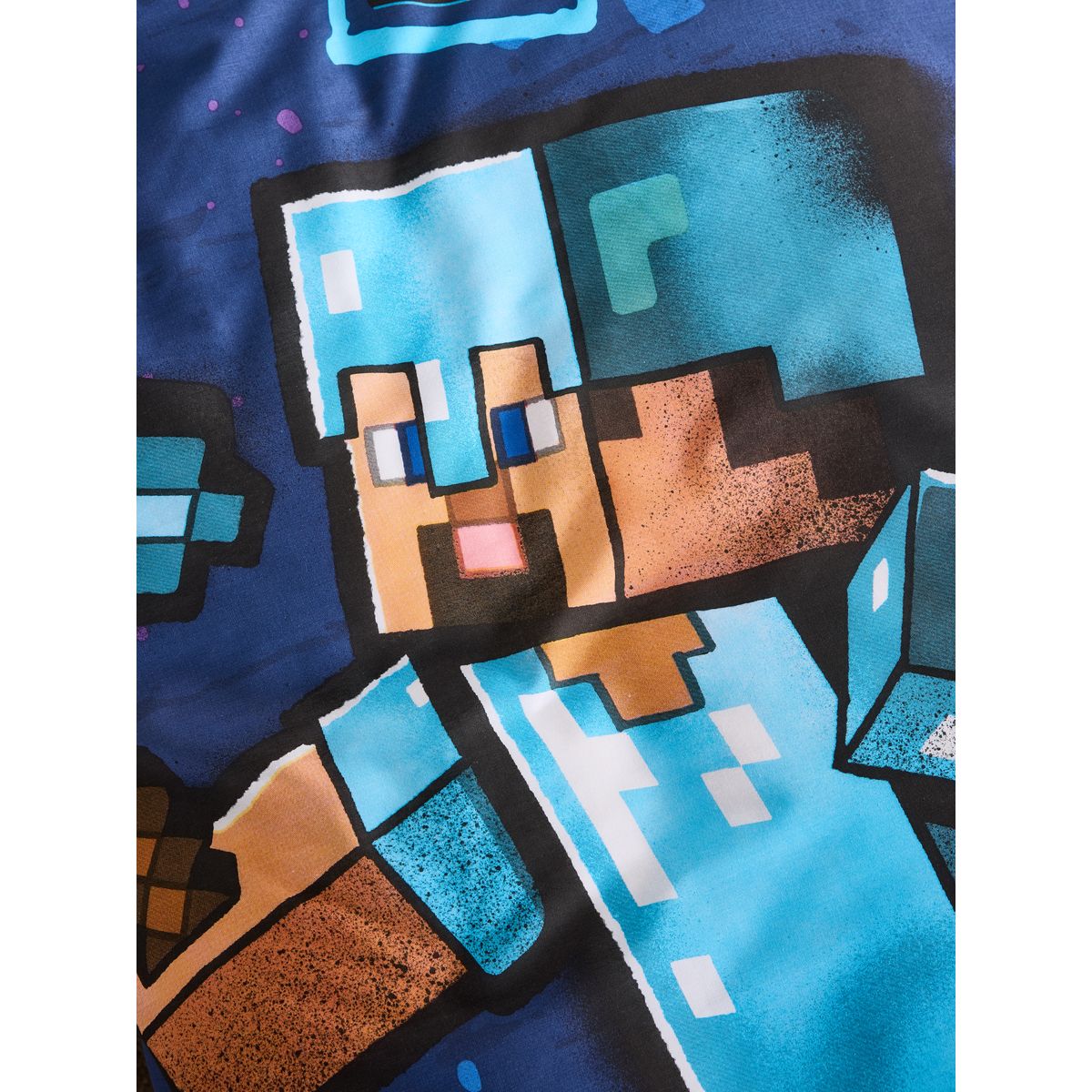 Parure housse de couette et taie d'oreiller minecraft, NEXT