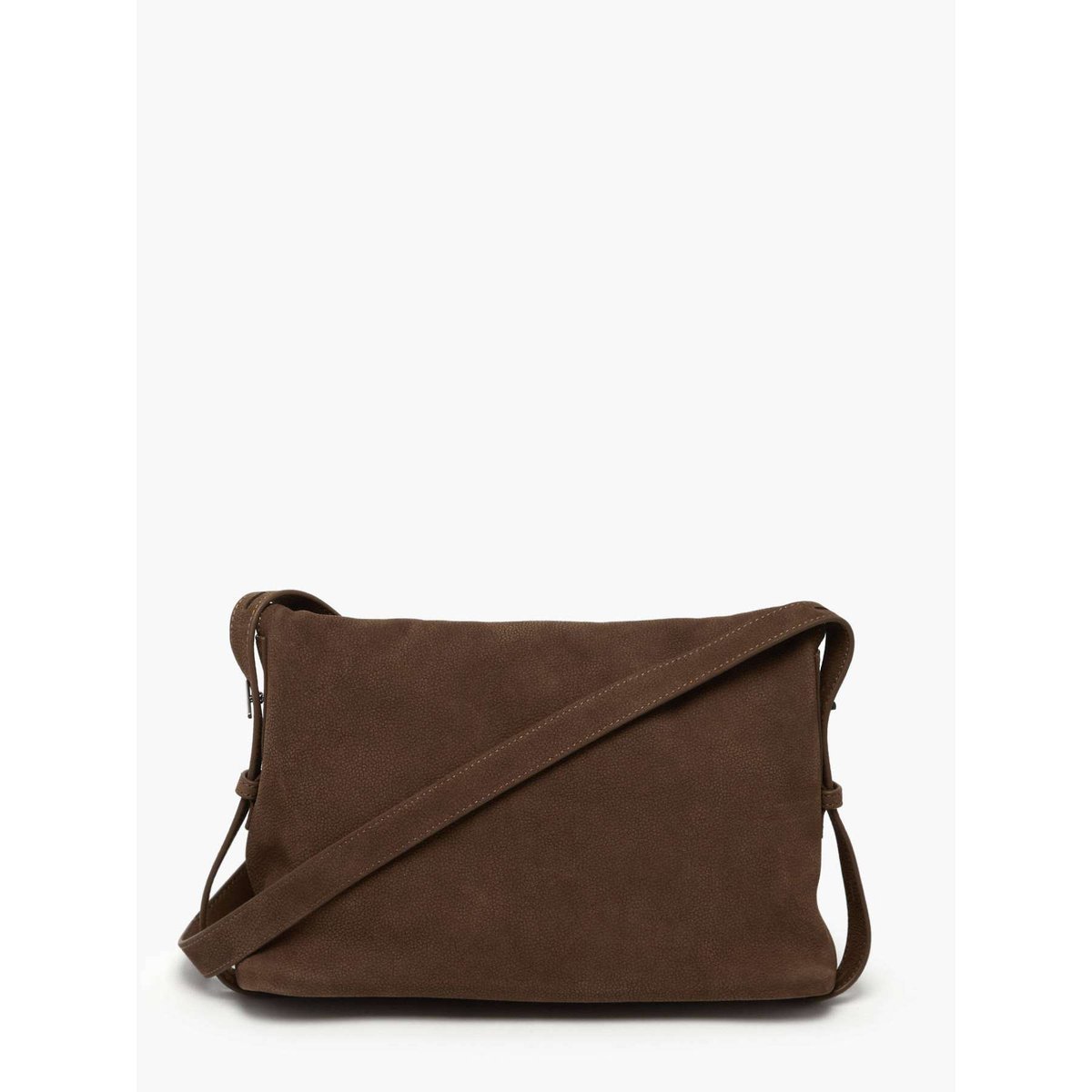 Sac bandoulière Cavalier nubuck cuir chocolat, ETRIER