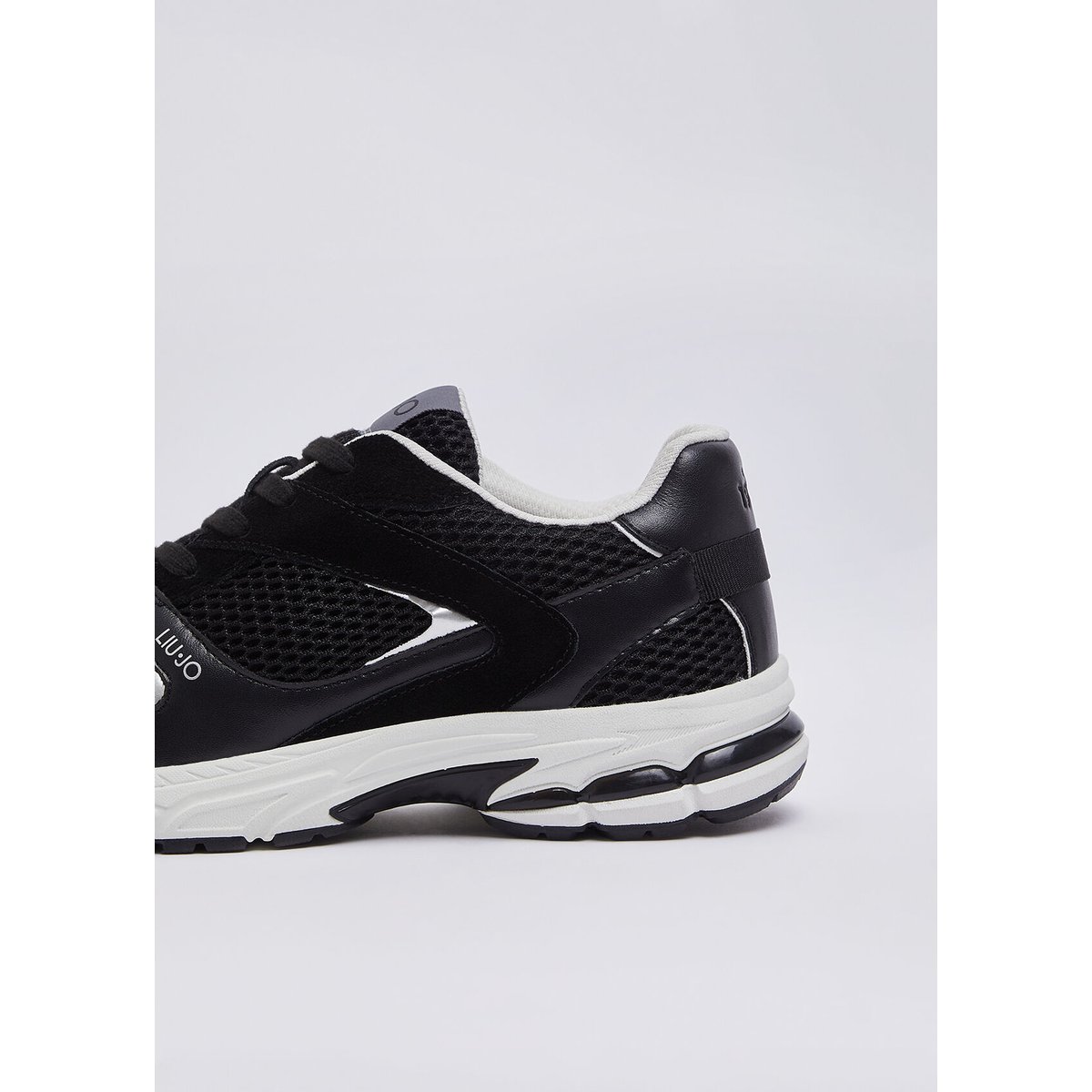 Sneakers en cuir et mesh noir, LIU JO