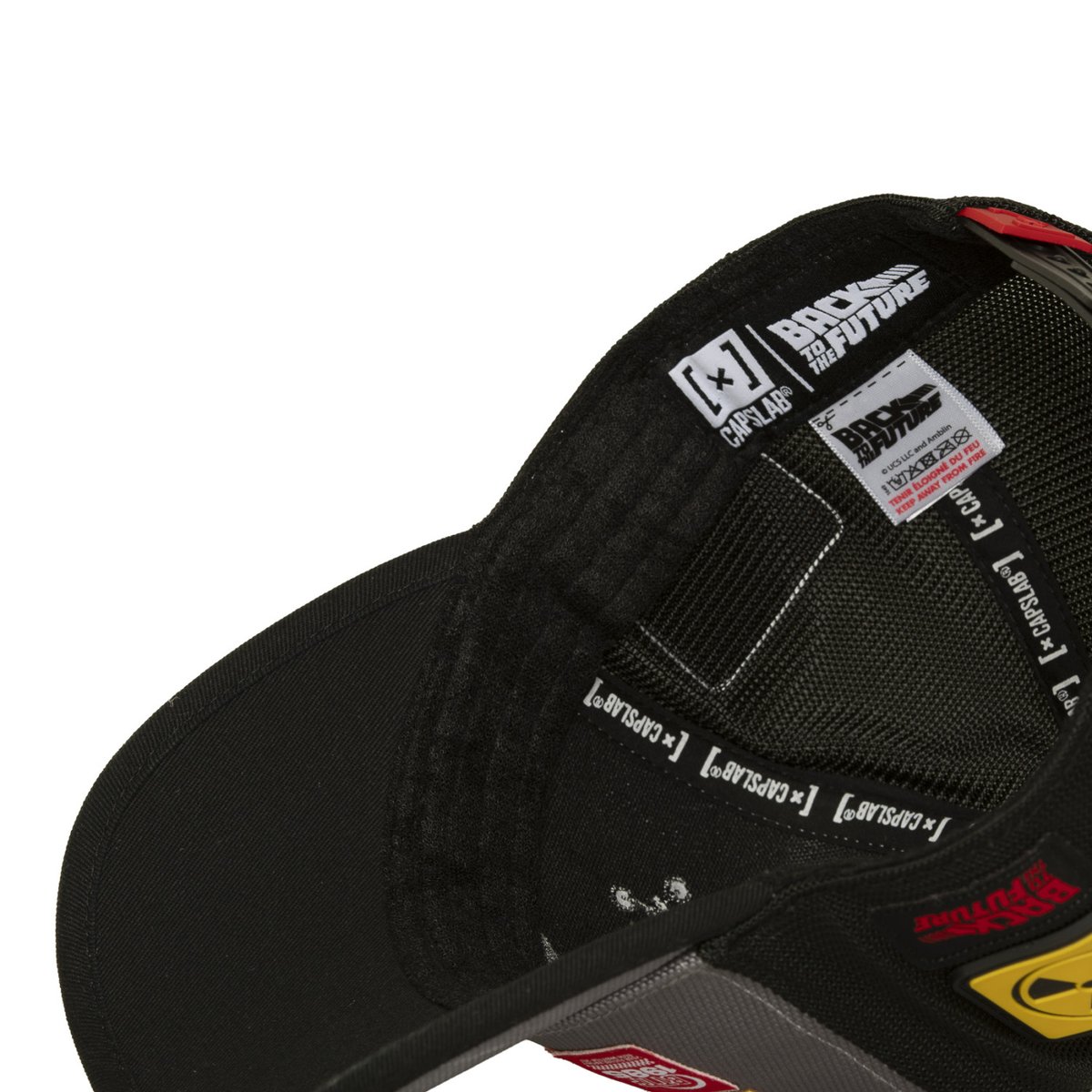 Casquette trucker Retour vers le Futur gris/noir/jaune/blanc/rouge, CAPSLAB