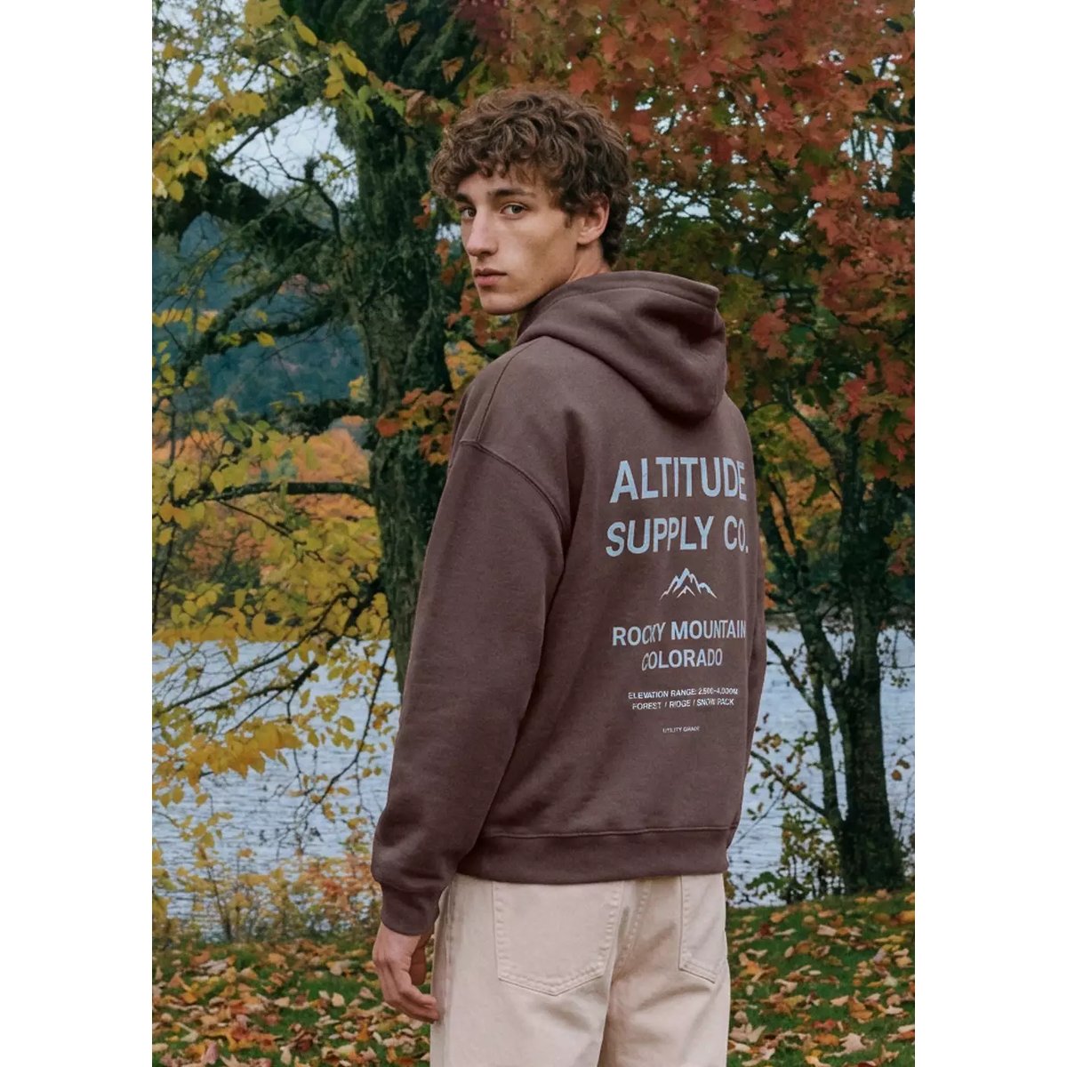 Sweat-shirt imprimé capuche marron, MANGO TEEN