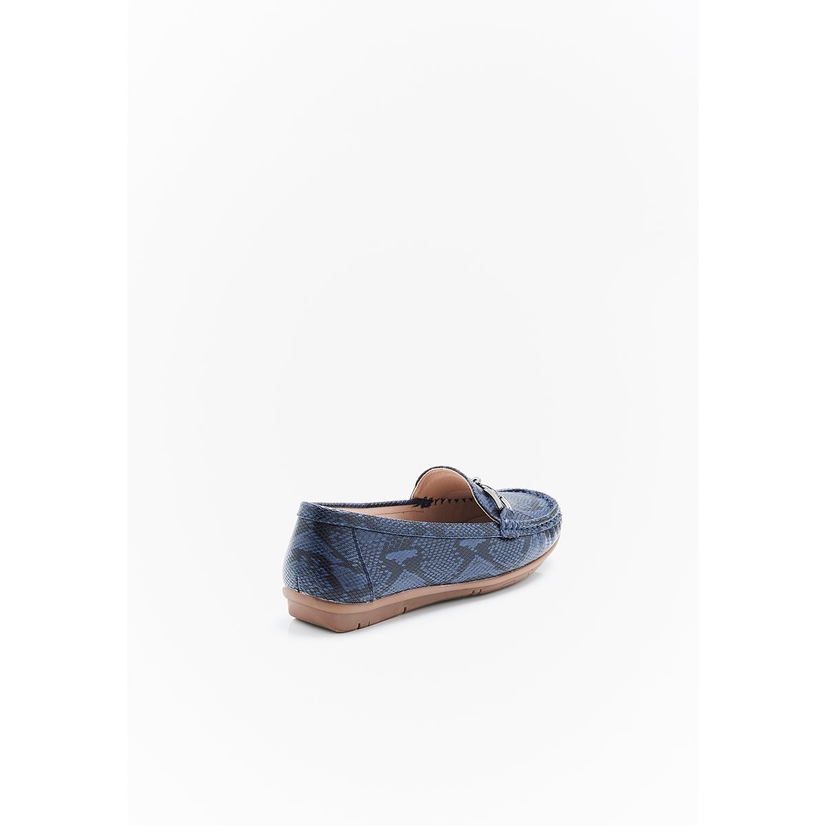 Mocassins motif animalier bleu marine, DAMART