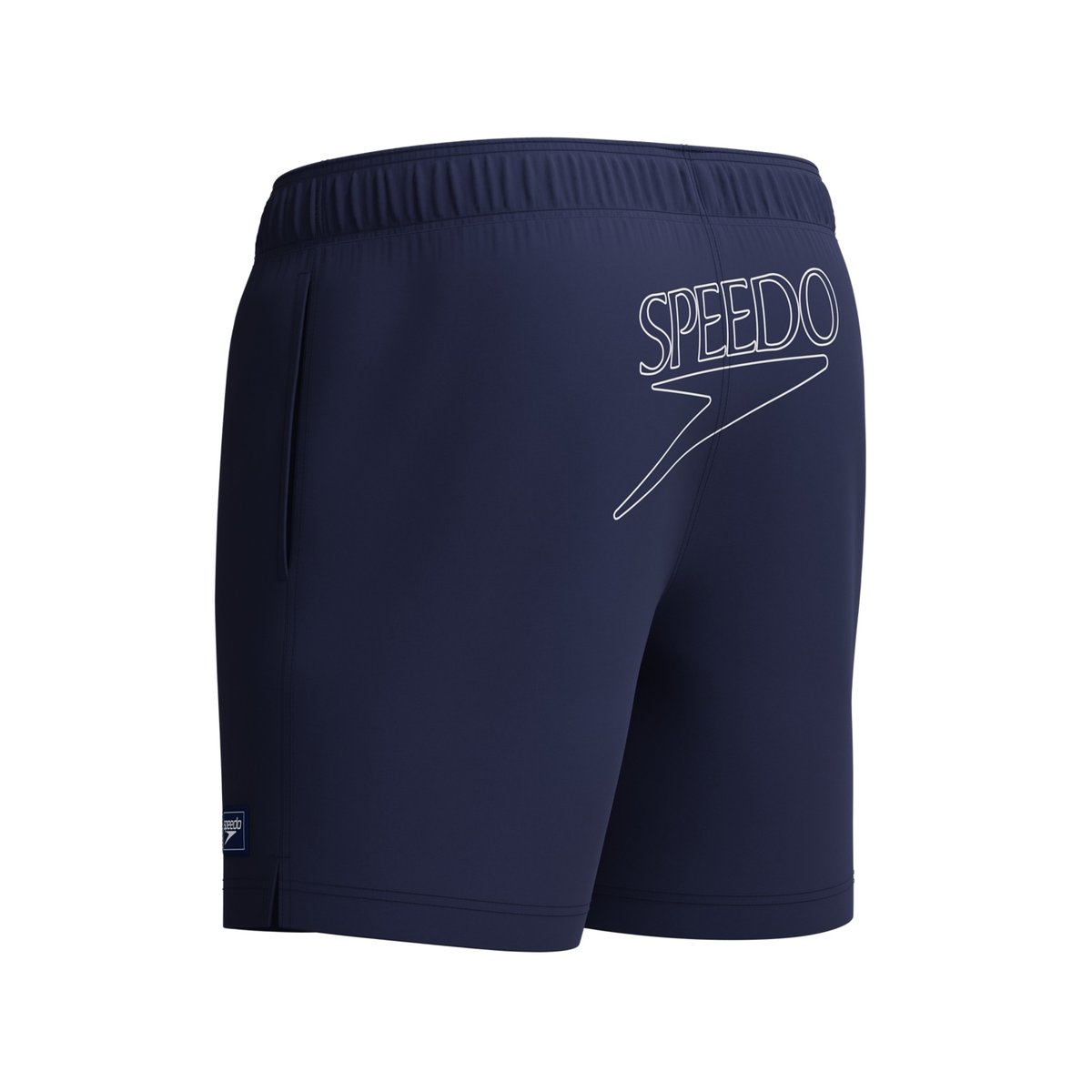 Short de bain à taille élastiquée motif/style logo bleu marine, SPEEDO