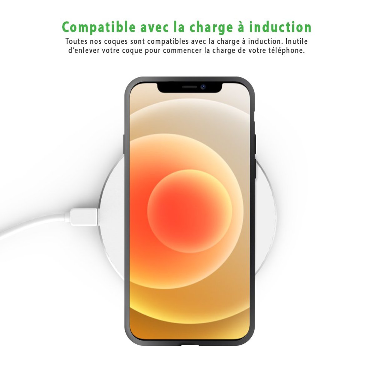 Coque soft touch glossy iPhone 12 Mini cassette, EVETANE