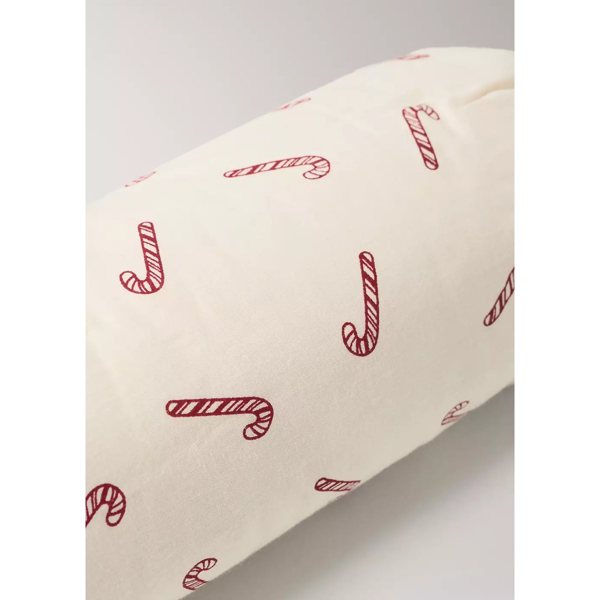 Coussin rond imprimé de Noël rouge, MANGO HOME