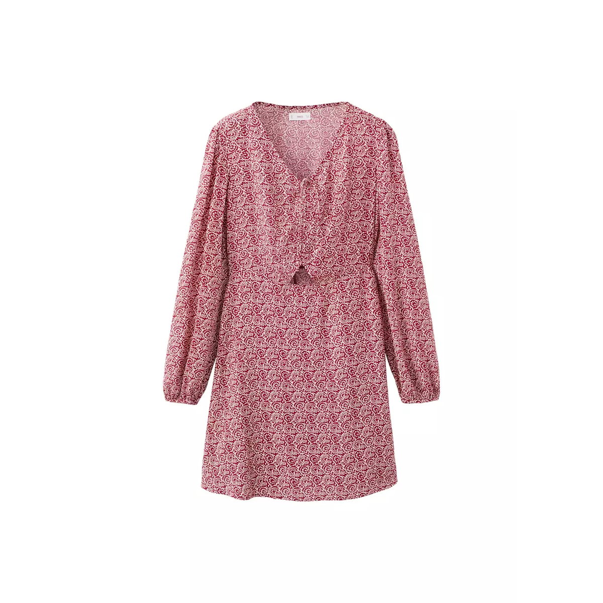 Robe imprimée à nœud rouge, MANGO TEEN