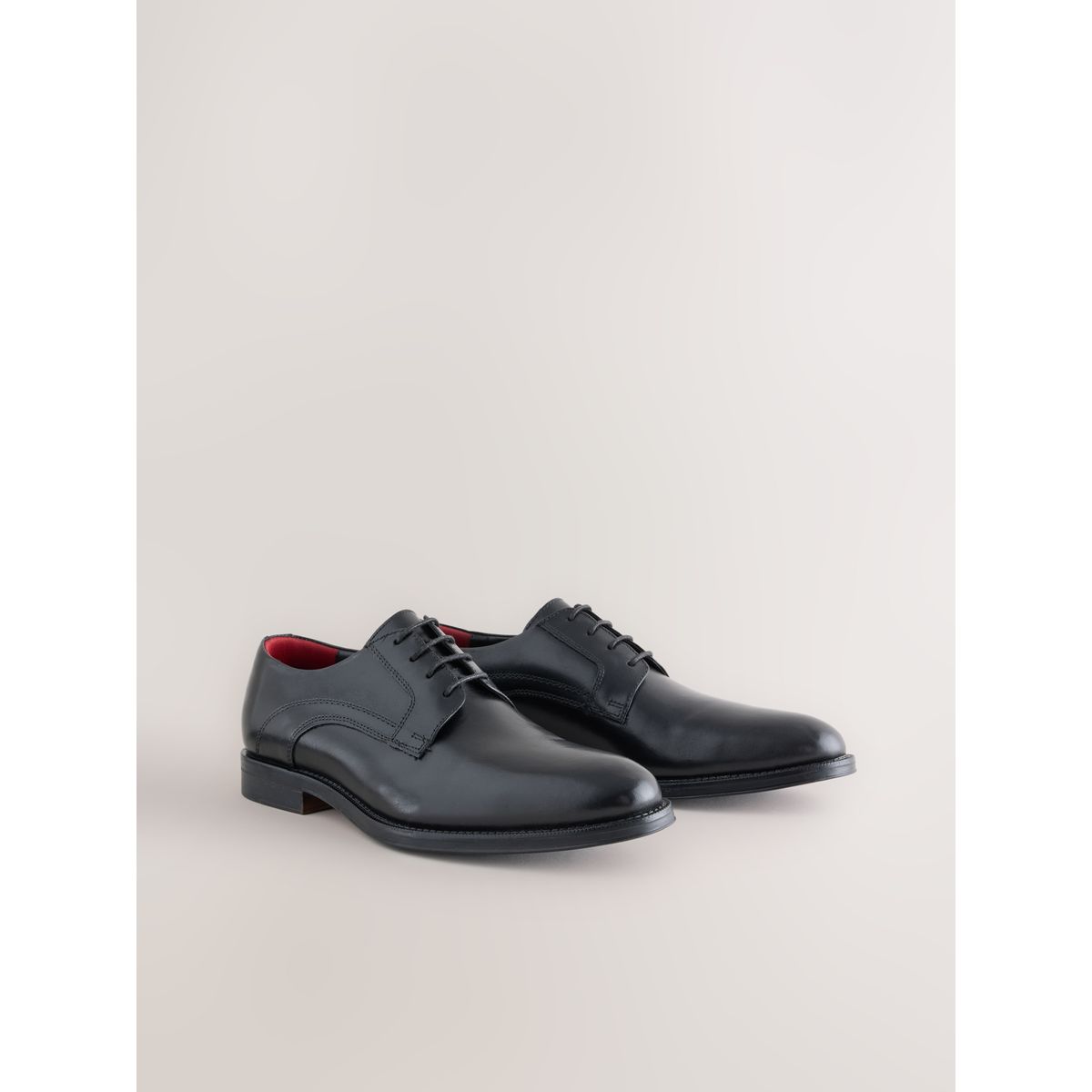 Chaussures derby en cuir noir, NEXT