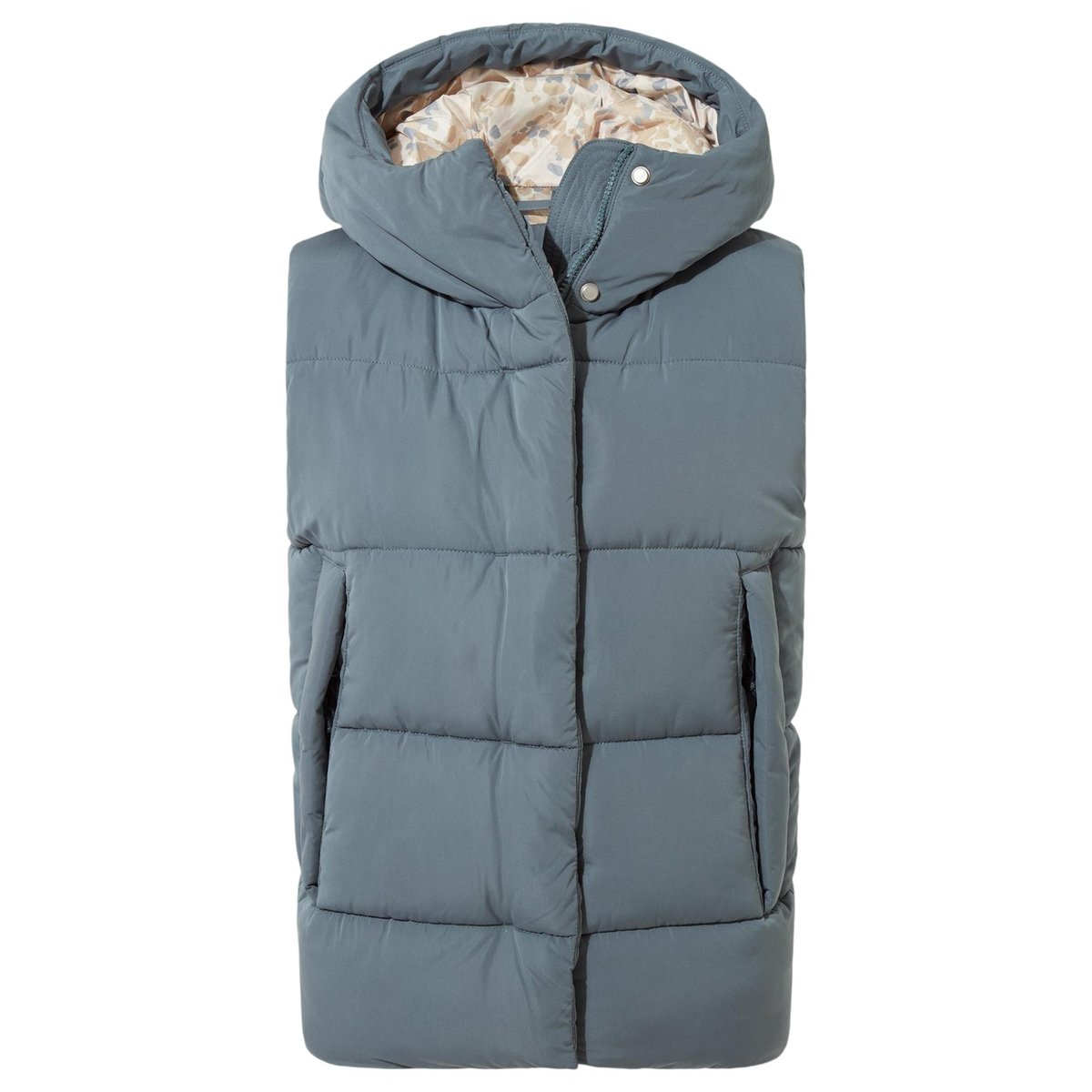 Veste matelassée sans manches à capuche EILISH gris bleu, CRAGHOPPERS