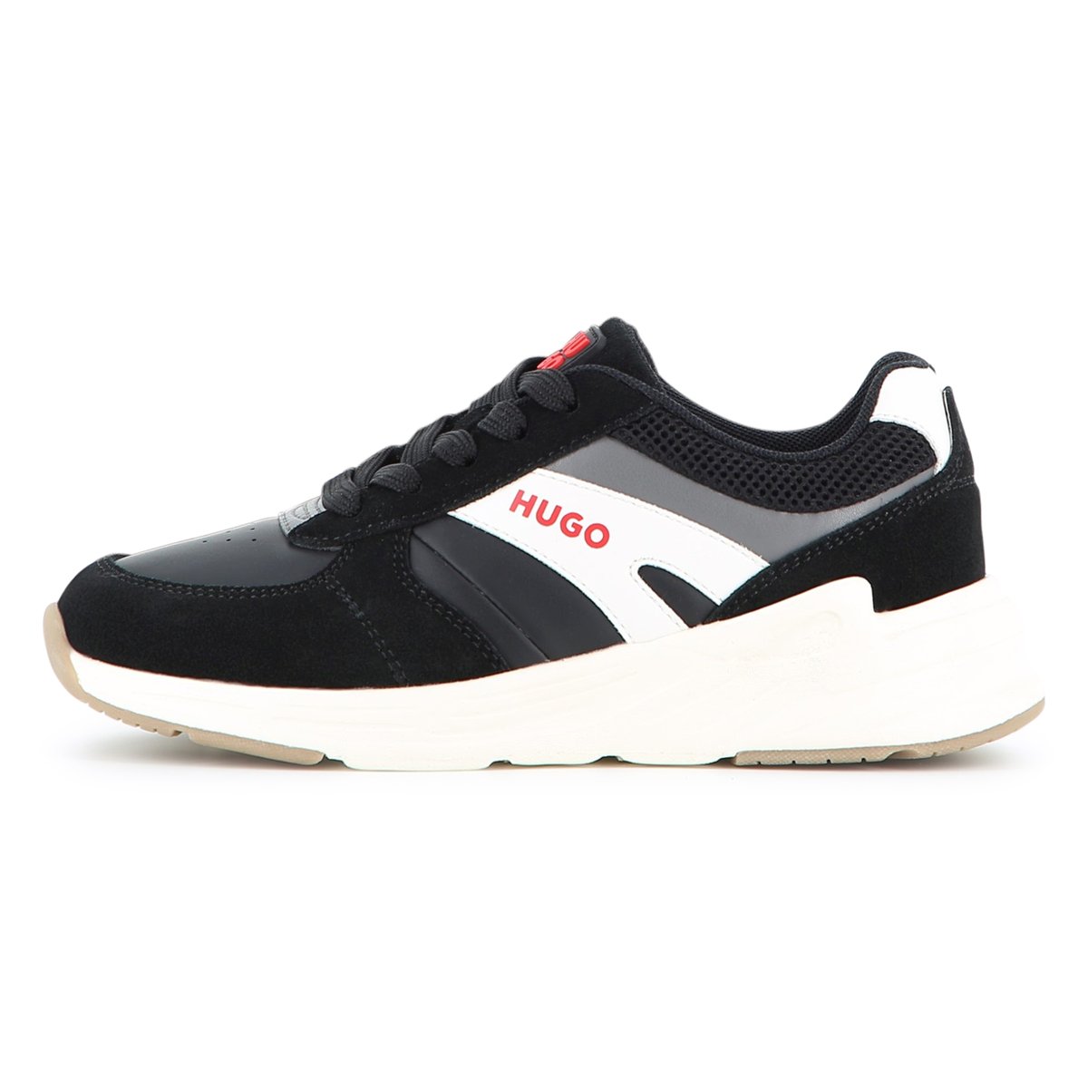Baskets basse à lacets black, HUGO KIDSWEAR