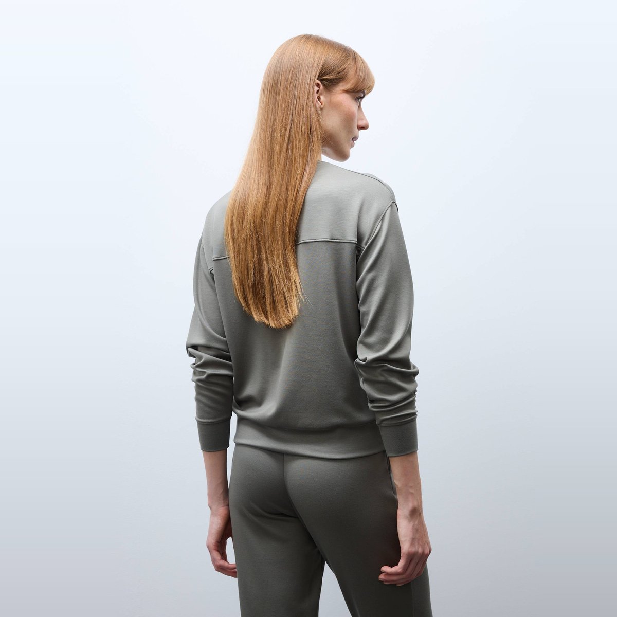 Sweat fluide en viscose et polyamide thym, MONOPRIX