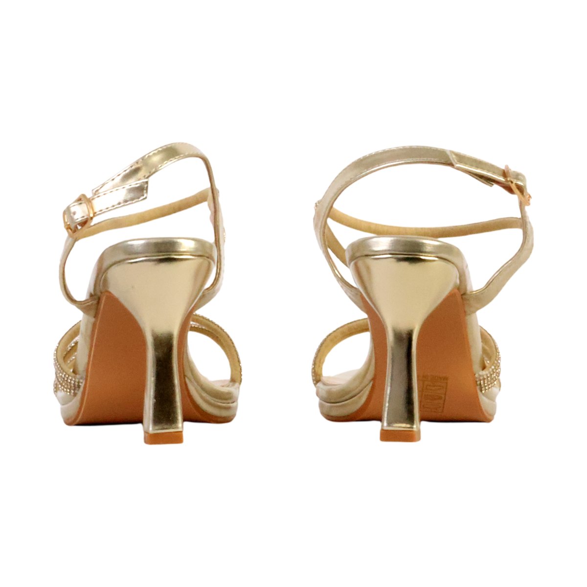 Sandales Talon à Brides or, ENZA NUCCI