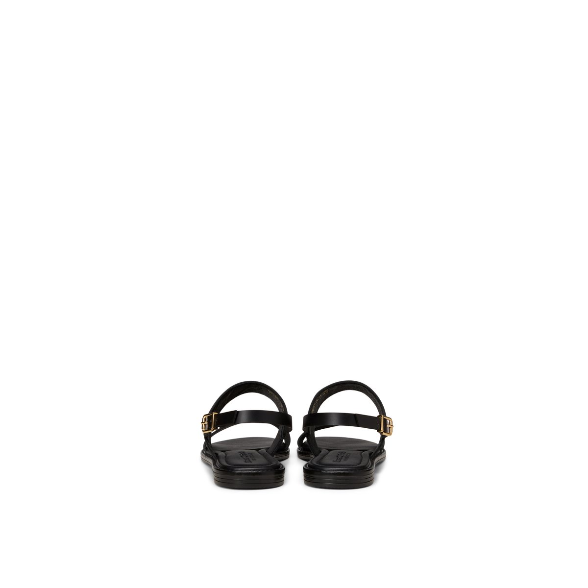 Sandale modèle Babette en cuir de vache noble schwarz, MARC O'POLO