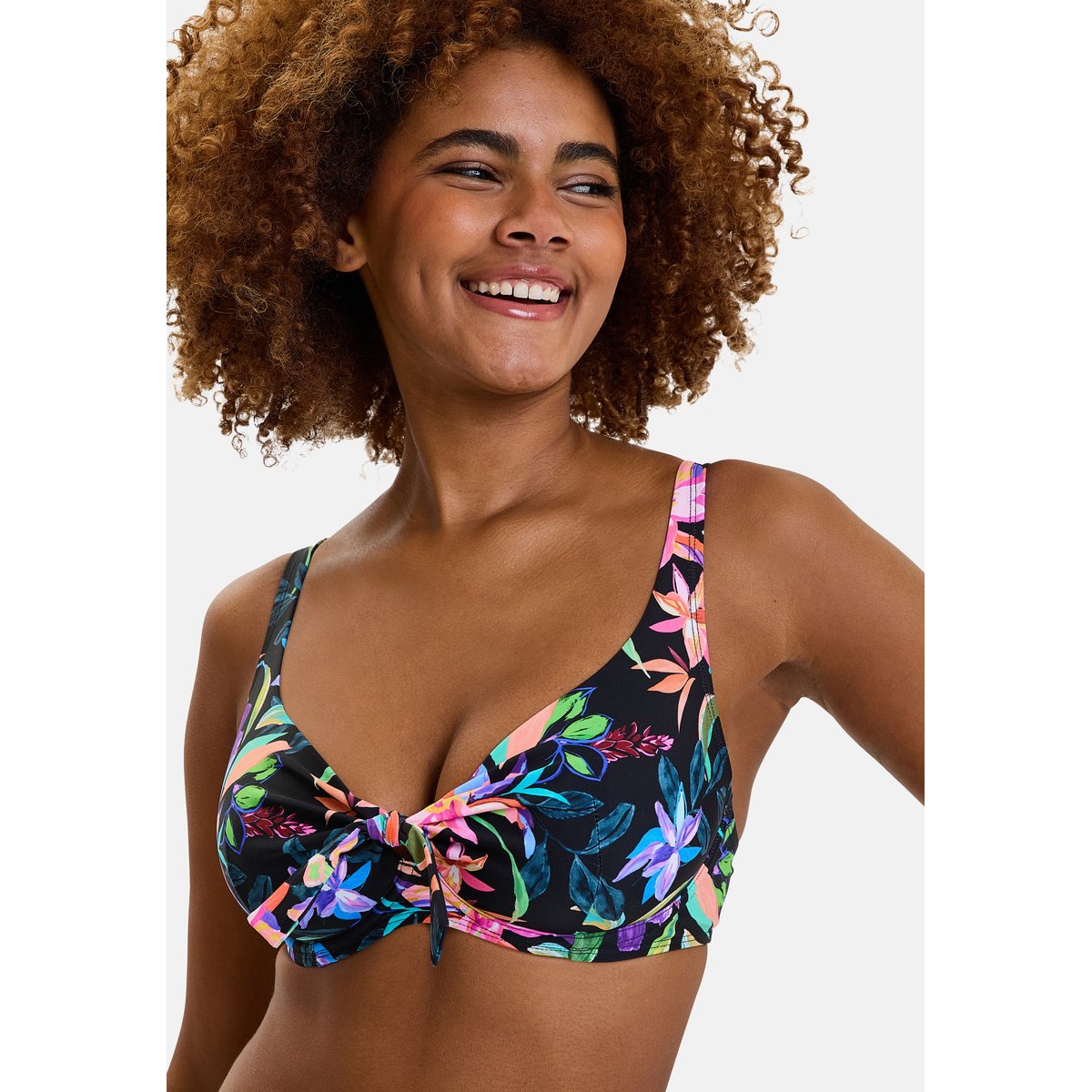 Haut de maillot de bain BARBADE paradis tropical noir, SANS COMPLEXE