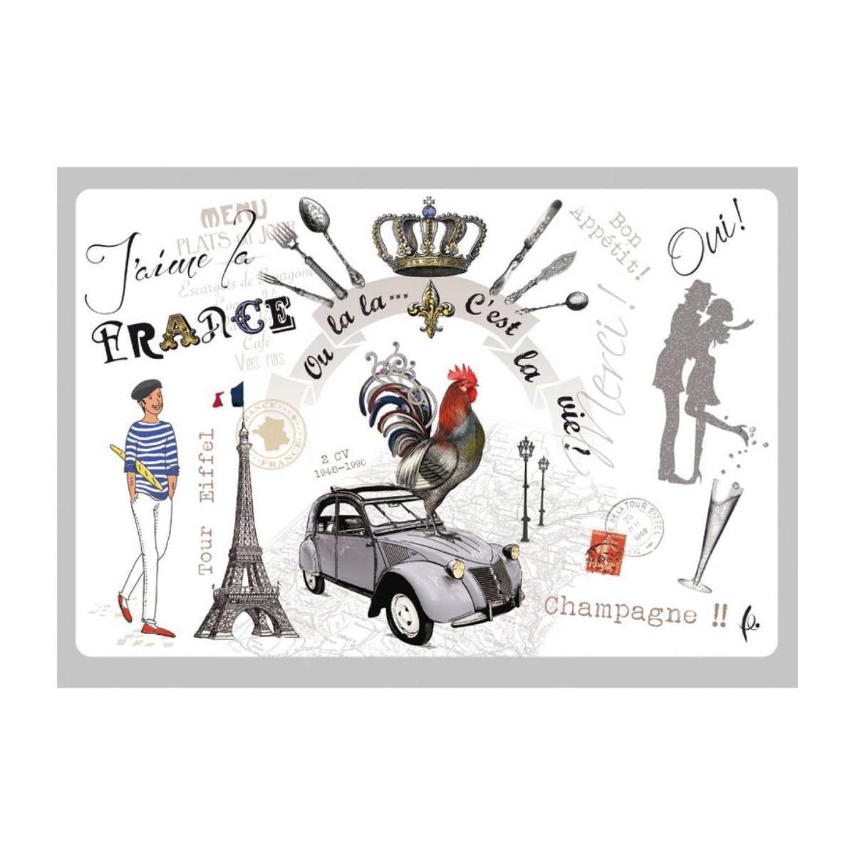Set de table France Panorama assortis, WINKLER